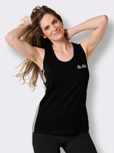 feel good Shirt - schwarz-steingrau