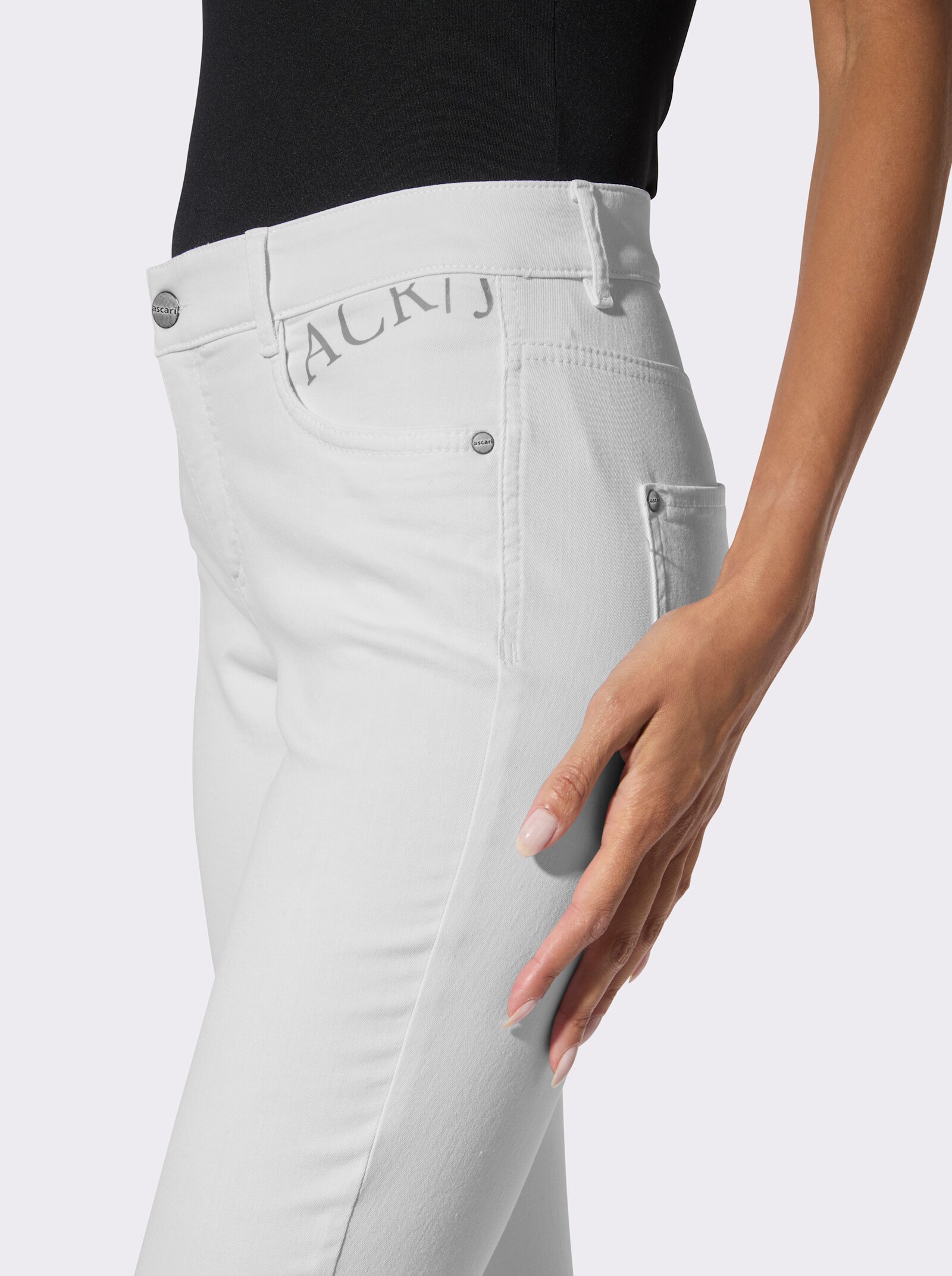Ascari 5-Pocket-Jeans mit Push-up-Effekt - weiß