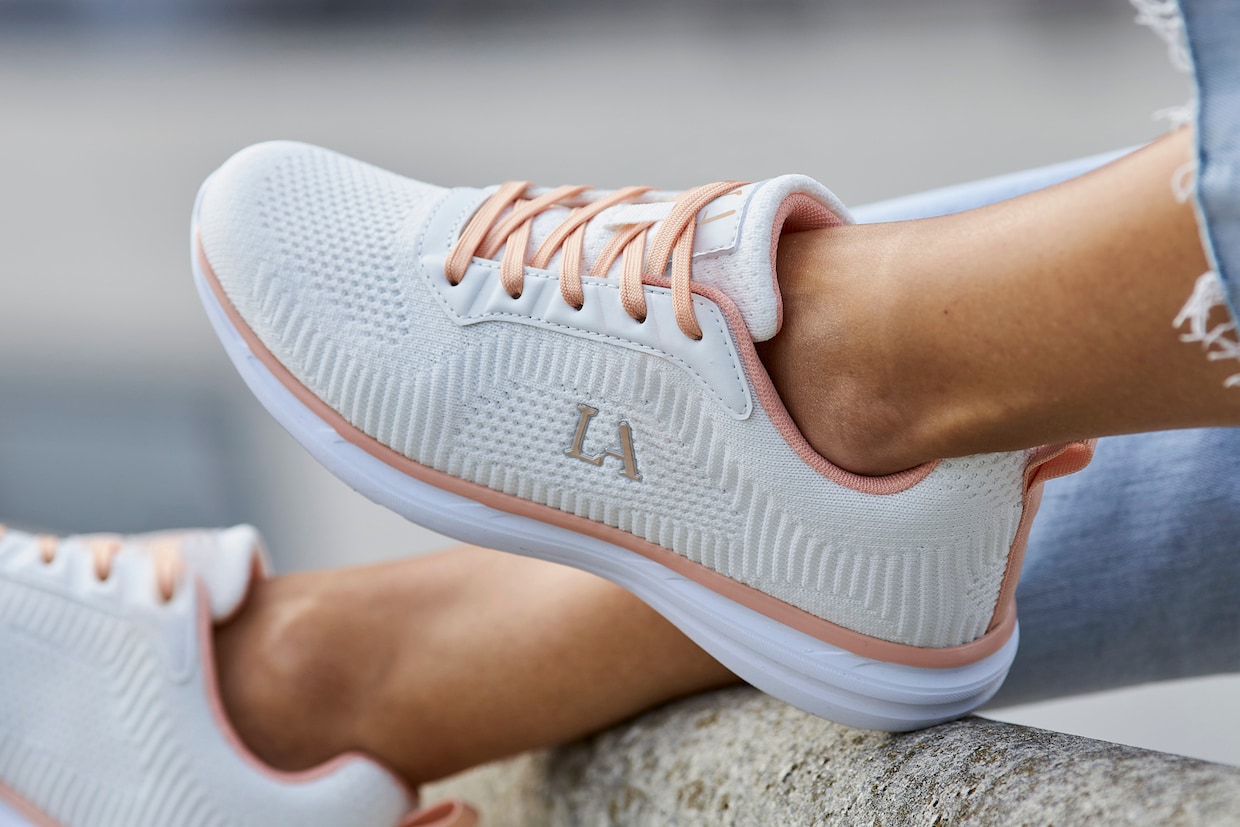 LASCANA Sneaker - weiss/rosé