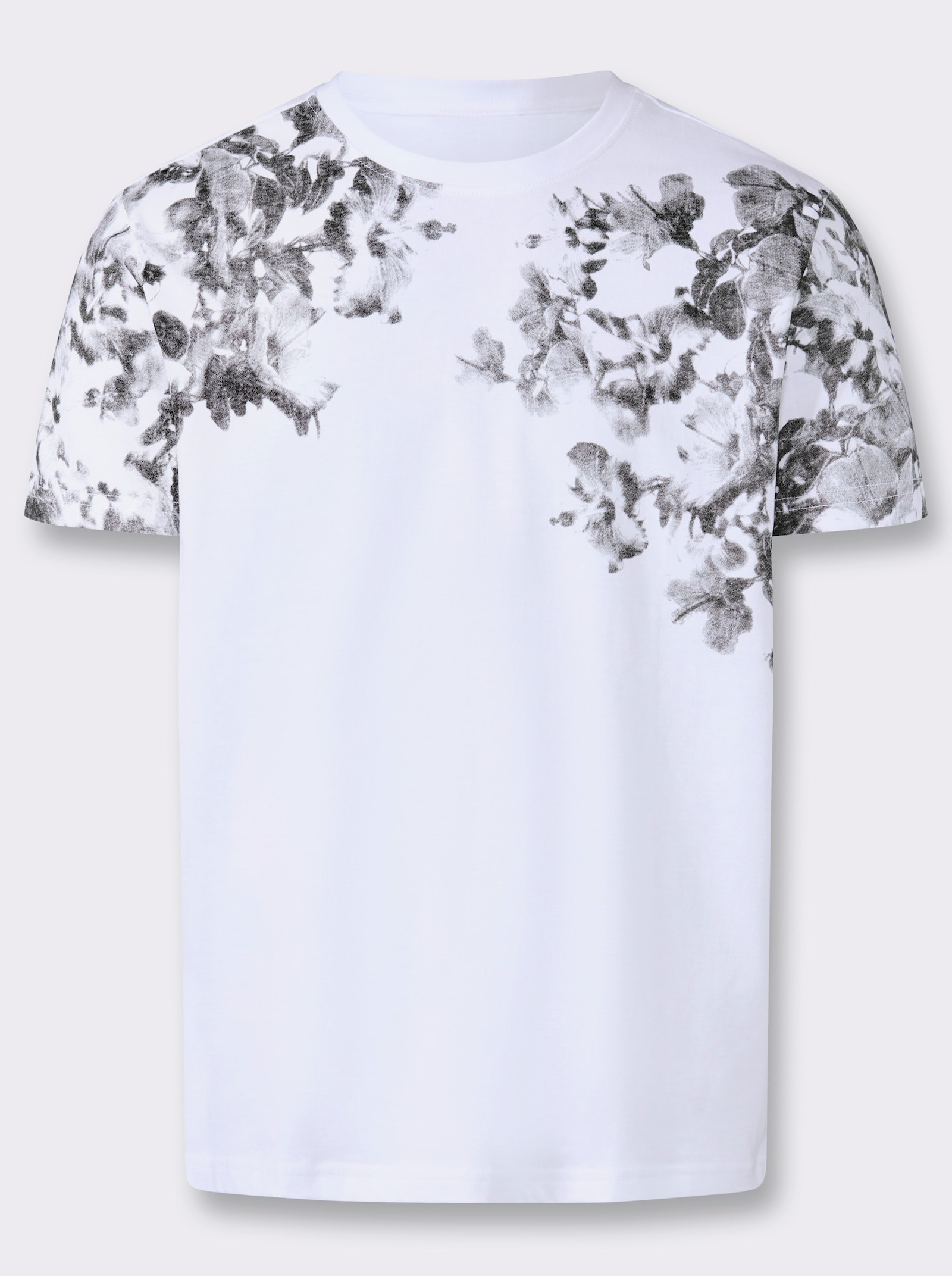 Marco Donati Kurzarmshirt mit Blumen-Print - weiß-bedruckt