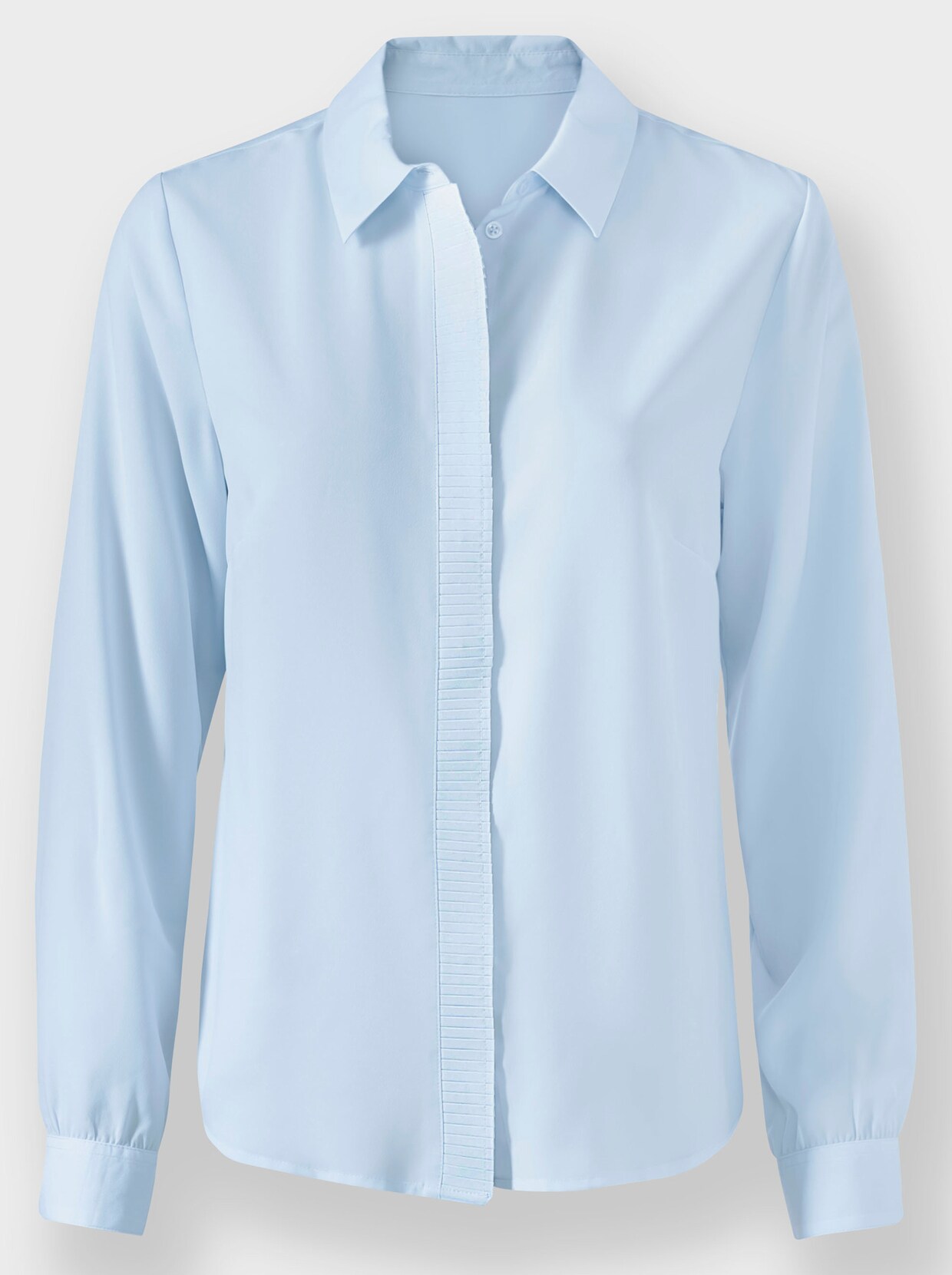 Langarm-Bluse - hellblau