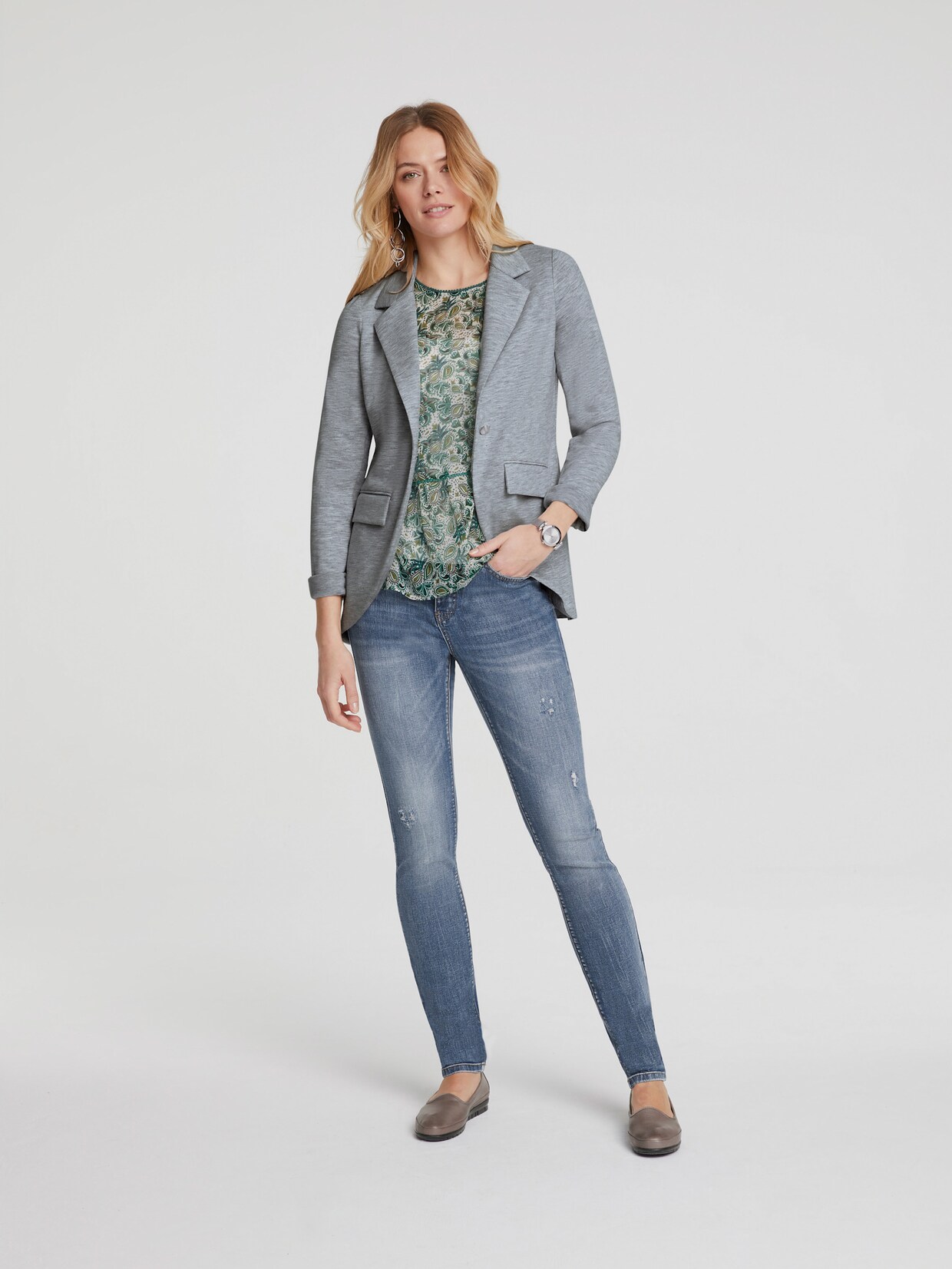 heine Jersey-Blazer - grau-melange