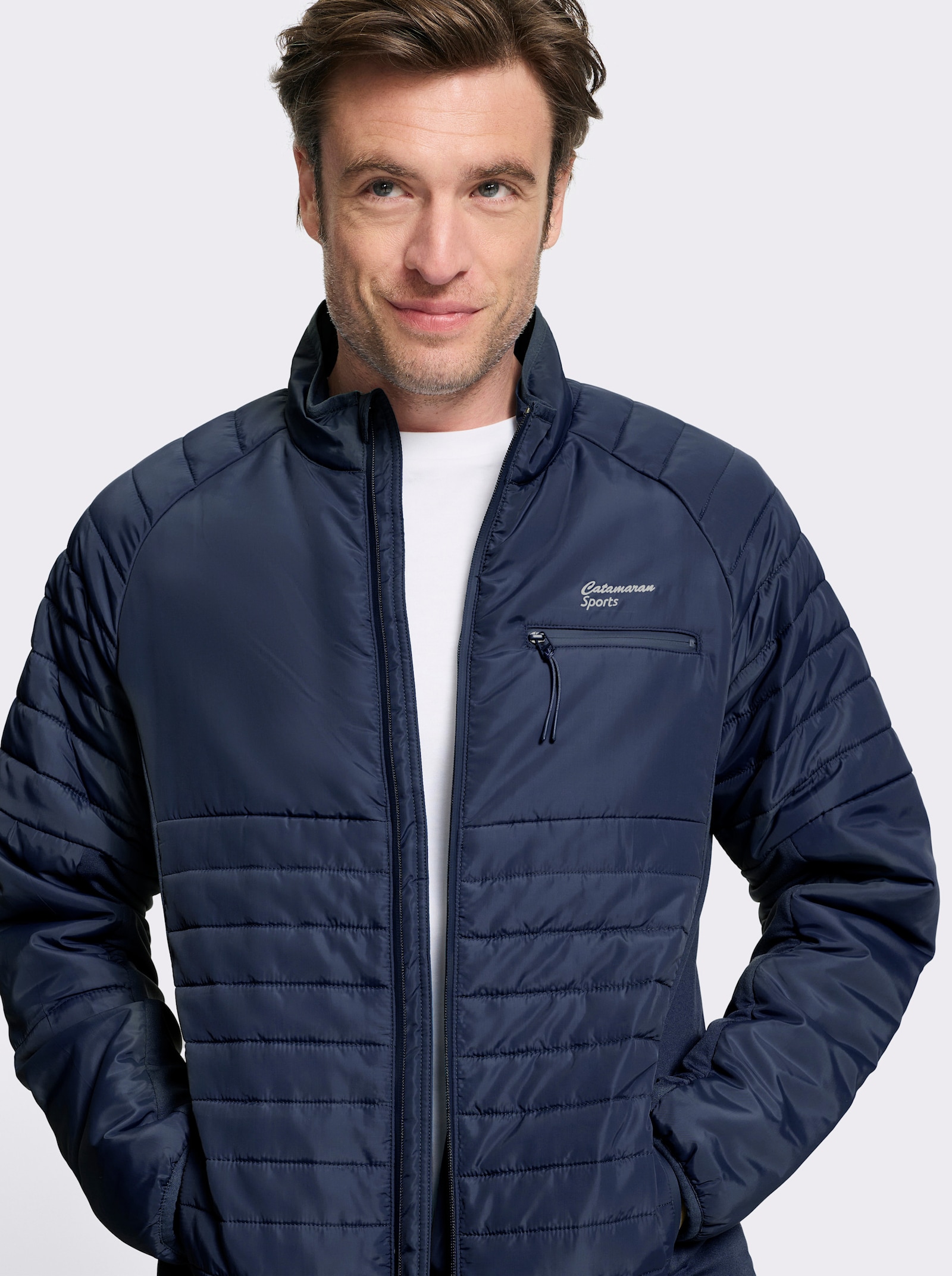 Catamaran Sports Steppjacke mit Innentaschen - marine