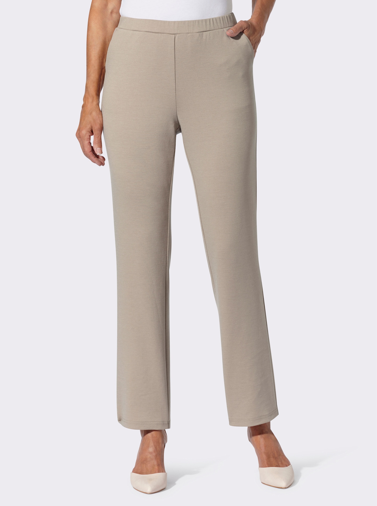 Schlupfhose mit 2 Taschen - sesam