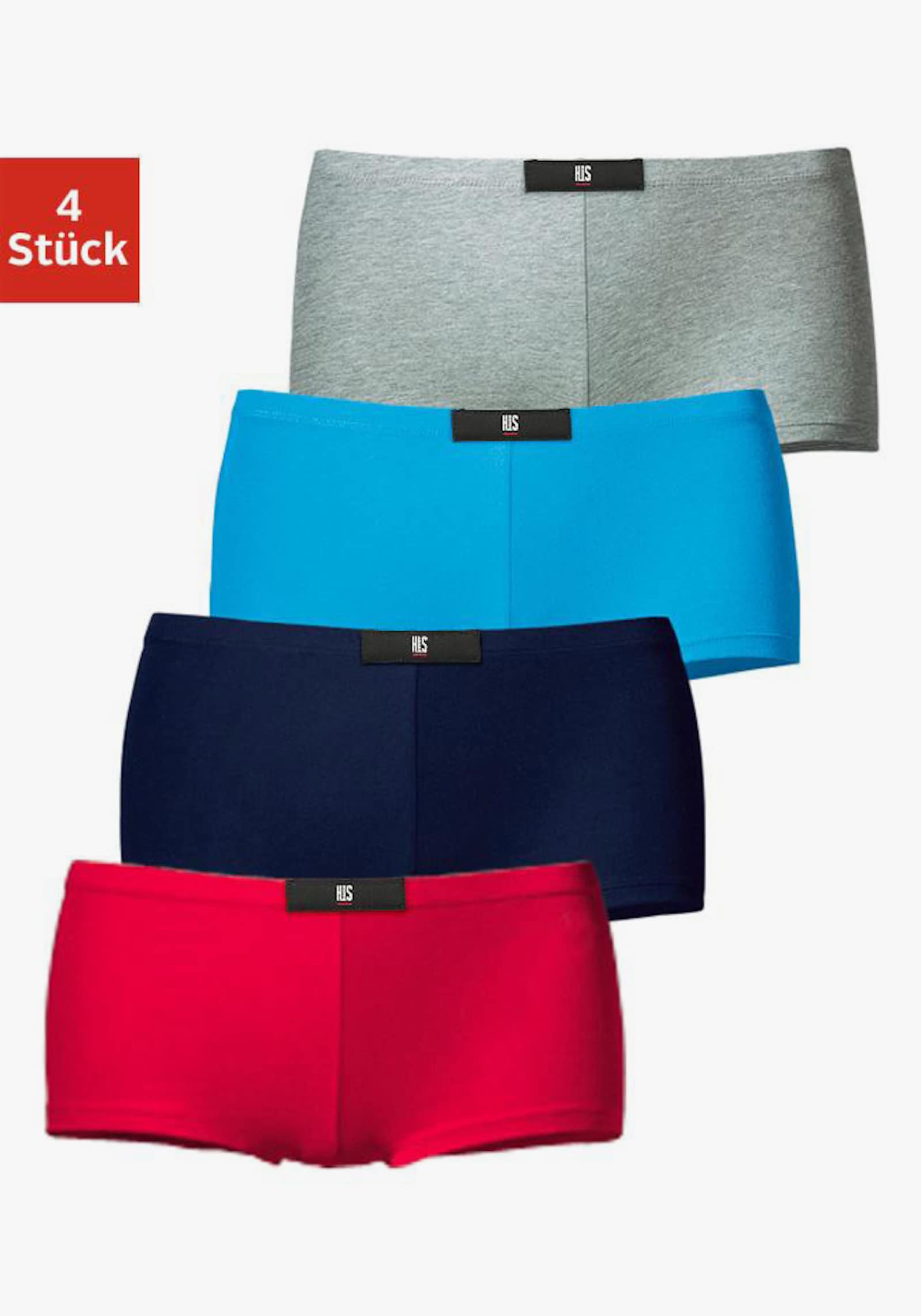 H.I.S Panty - grau-meliert, blau, marine, rot