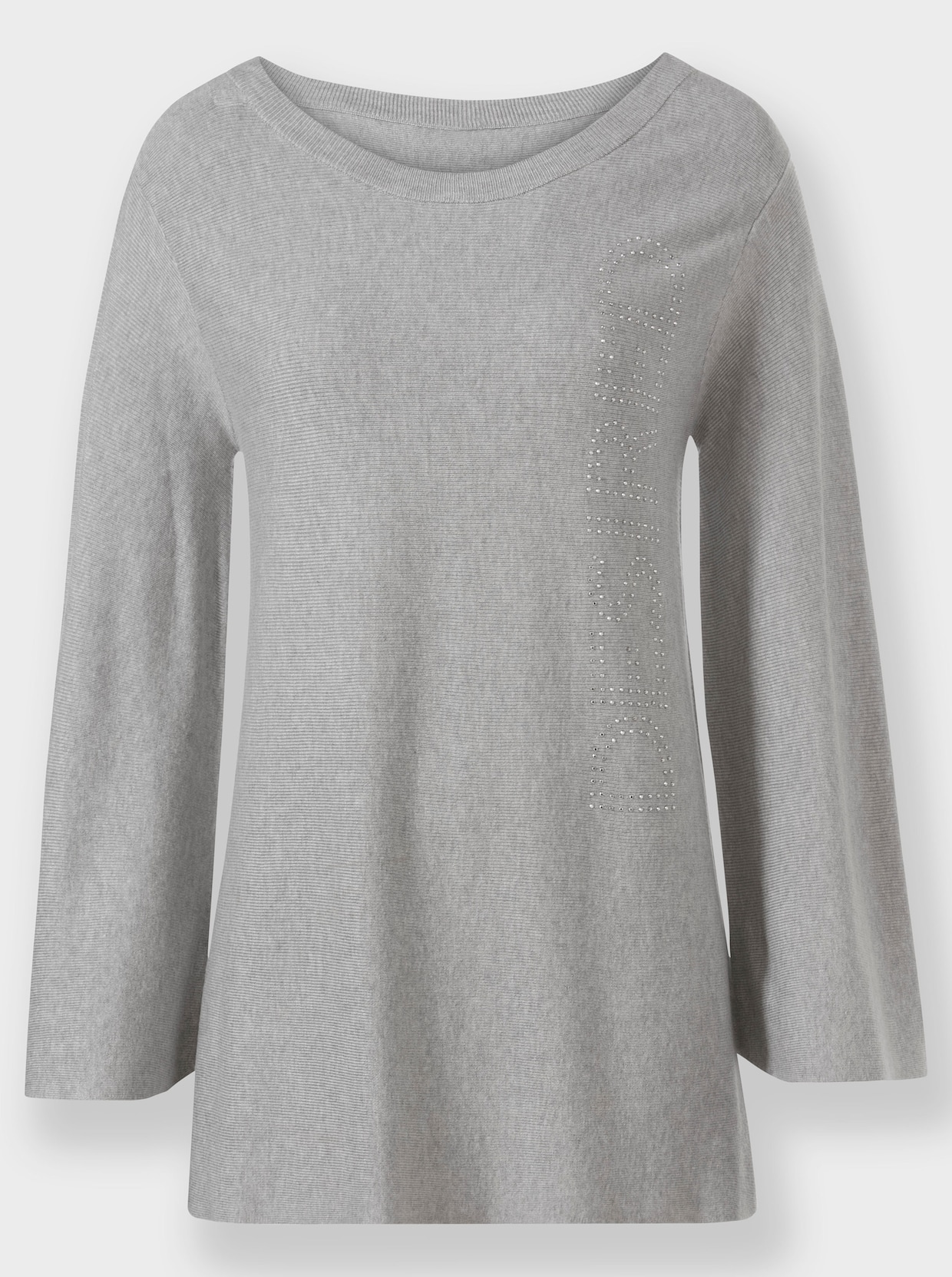 heine Pullover met ronde hals - lichtgrijs/ecru gemêleerd