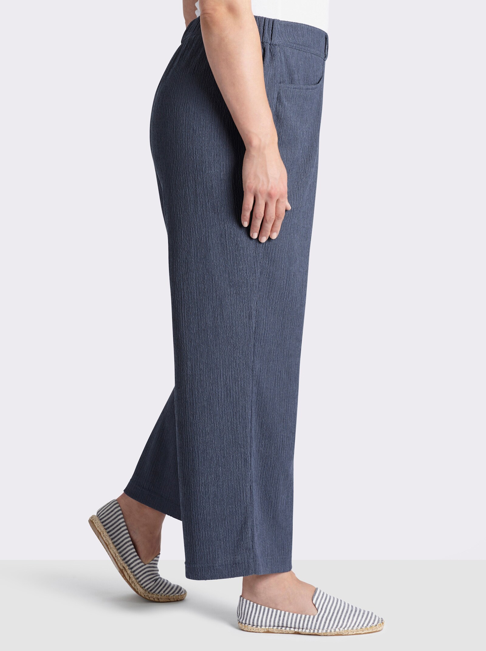 sheego Schlupfhose in weiter Form - rauchblau