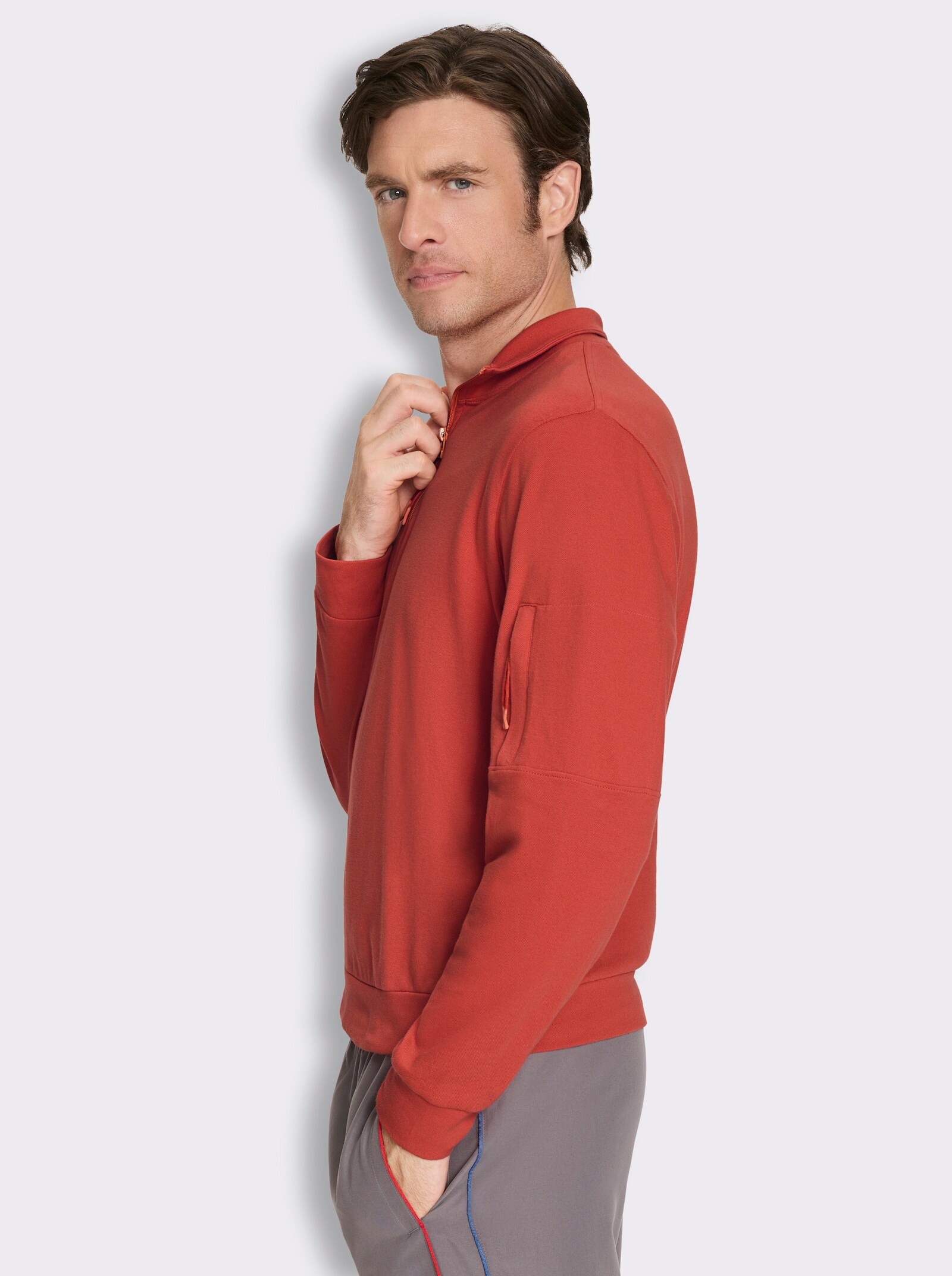 Catamaran Sports Sweatshirt mit Ärmeltasche - terra