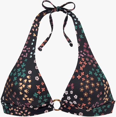 s.Oliver Triangel-Bikini-Top - schwarz-bedruckt