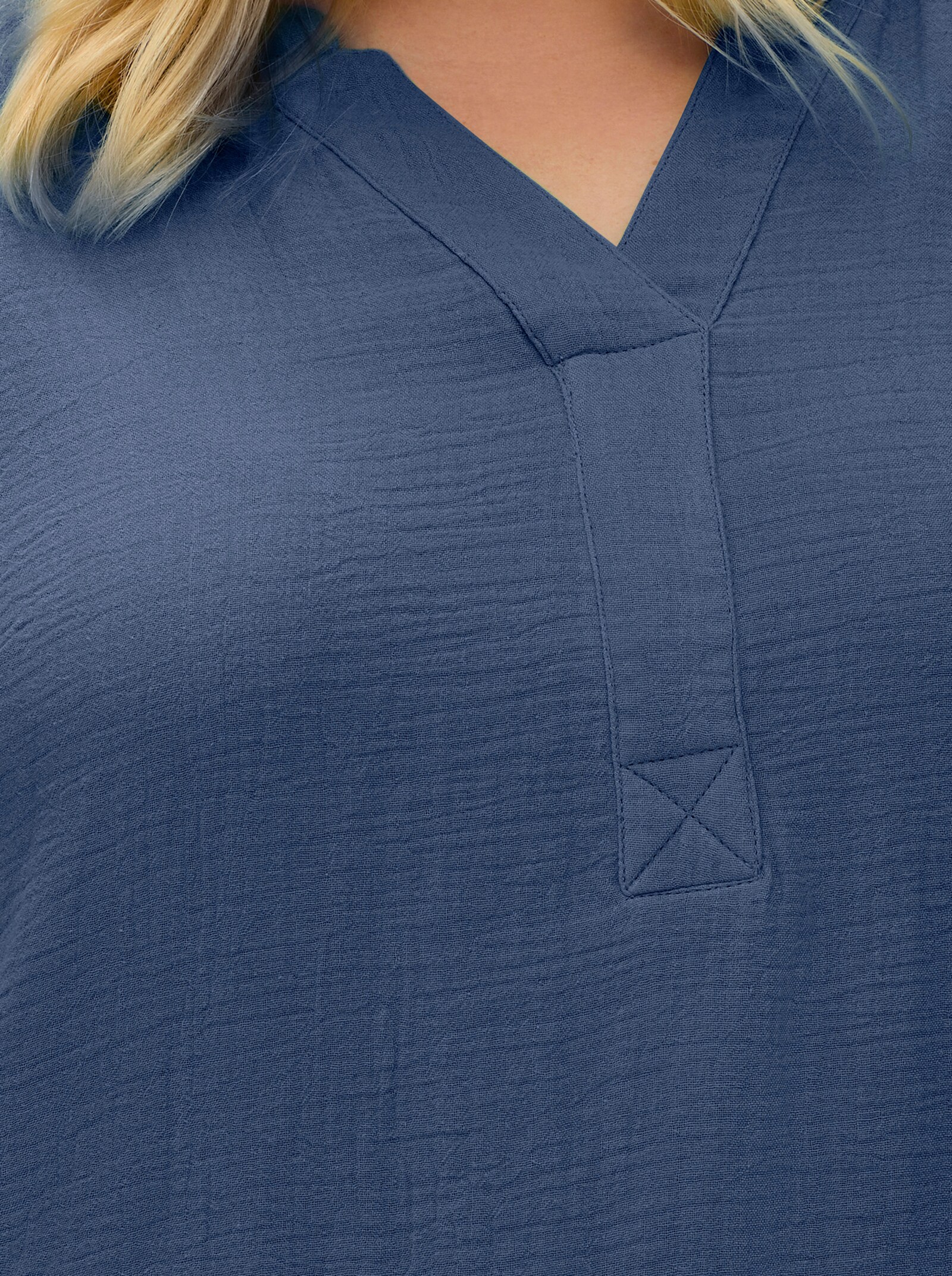 Sommerkleid in Musselin-Qualität - jeansblau