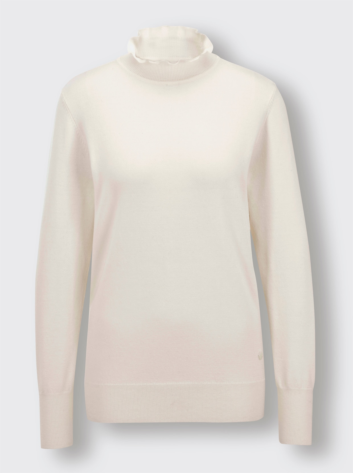 CREATION L PREMIUM Trui met opstaande kraag - champagne