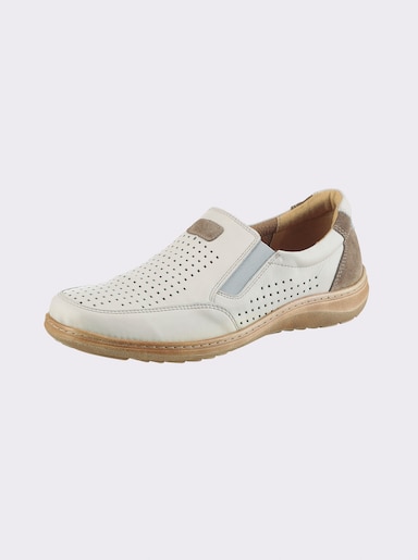 airsoft comfort+ Slipper mit Perforation - weiß