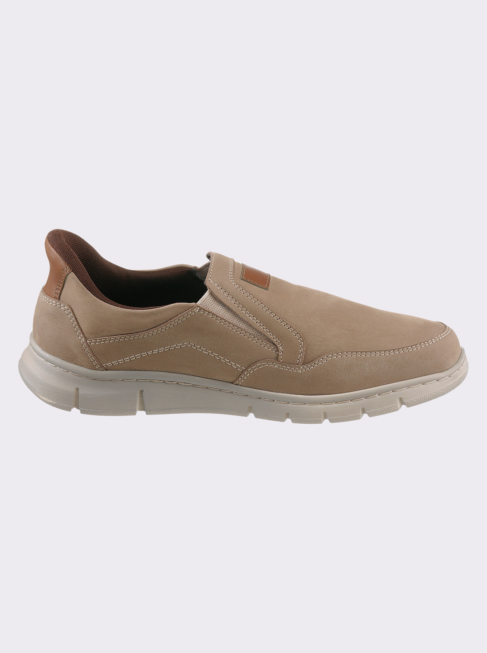 Naturläufer Slip-On Sneaker für einfaches Anziehen - sand