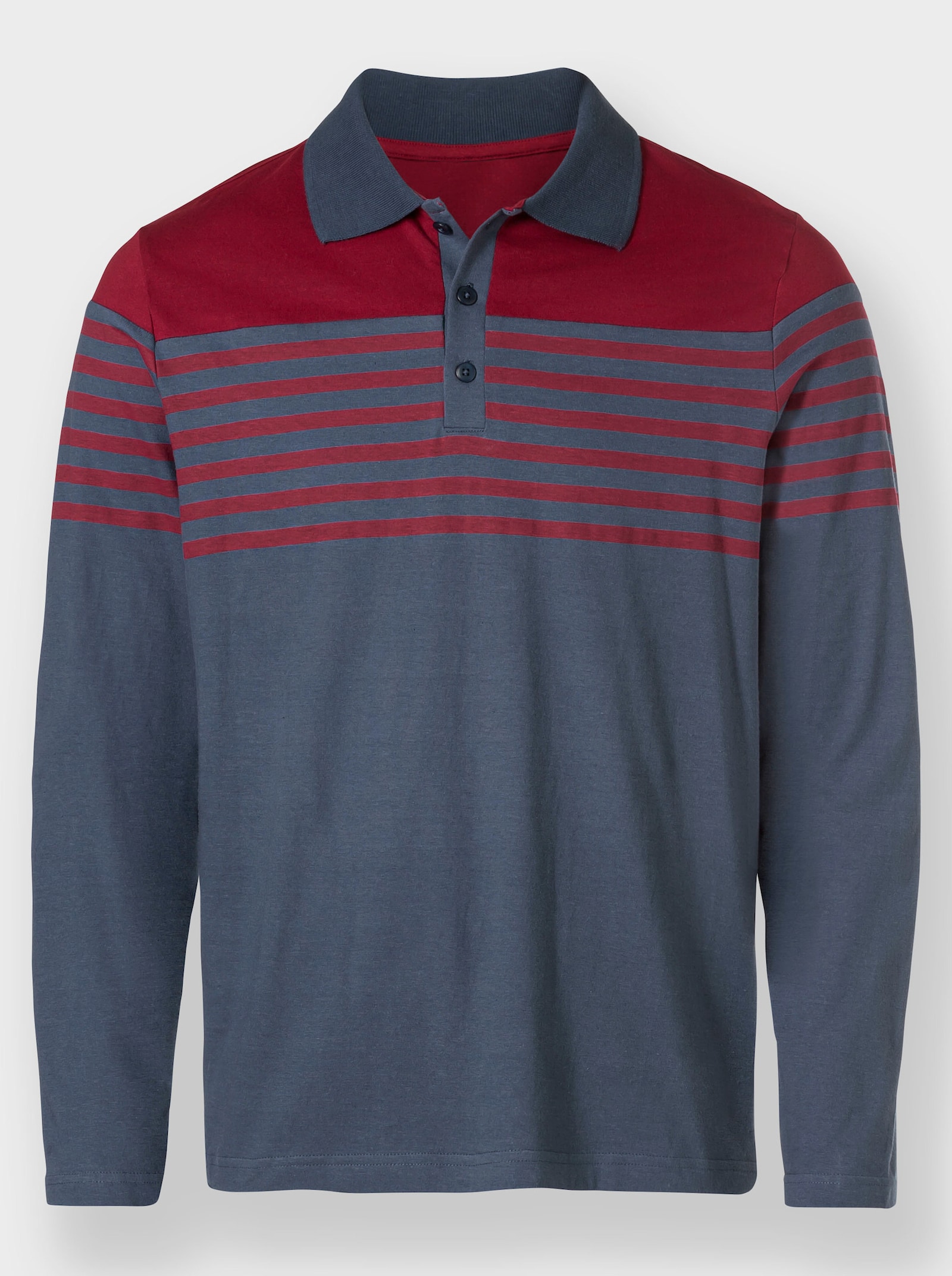 Catamaran Langarm-Shirt - dunkelblau-dunkelrot