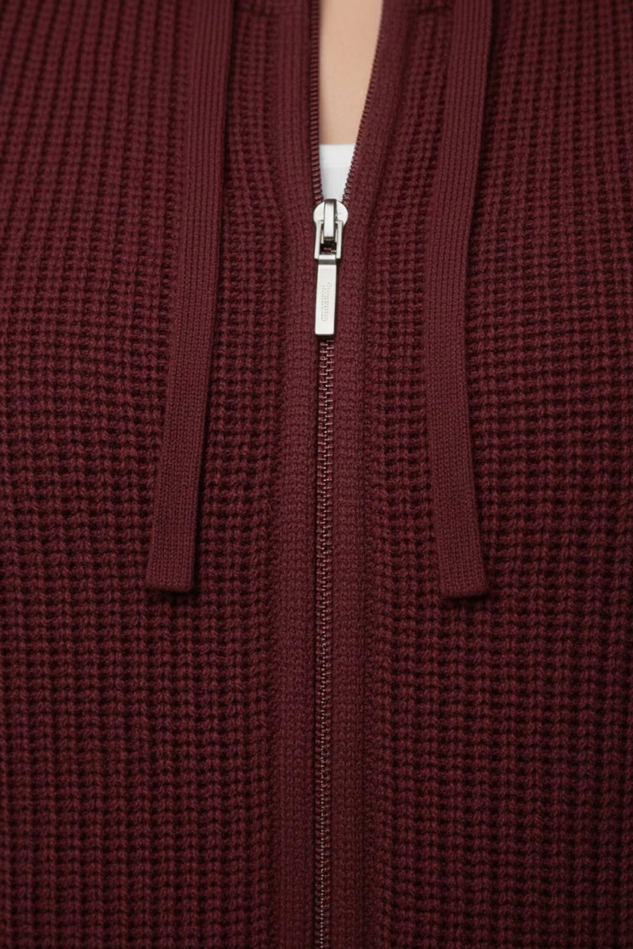 Strickweste in Longform - kirsche