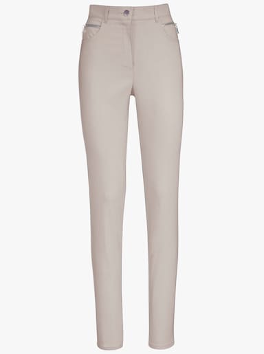 Stehmann Comfort line Stretch-Hose mit Zier-Taschen vorne - stein