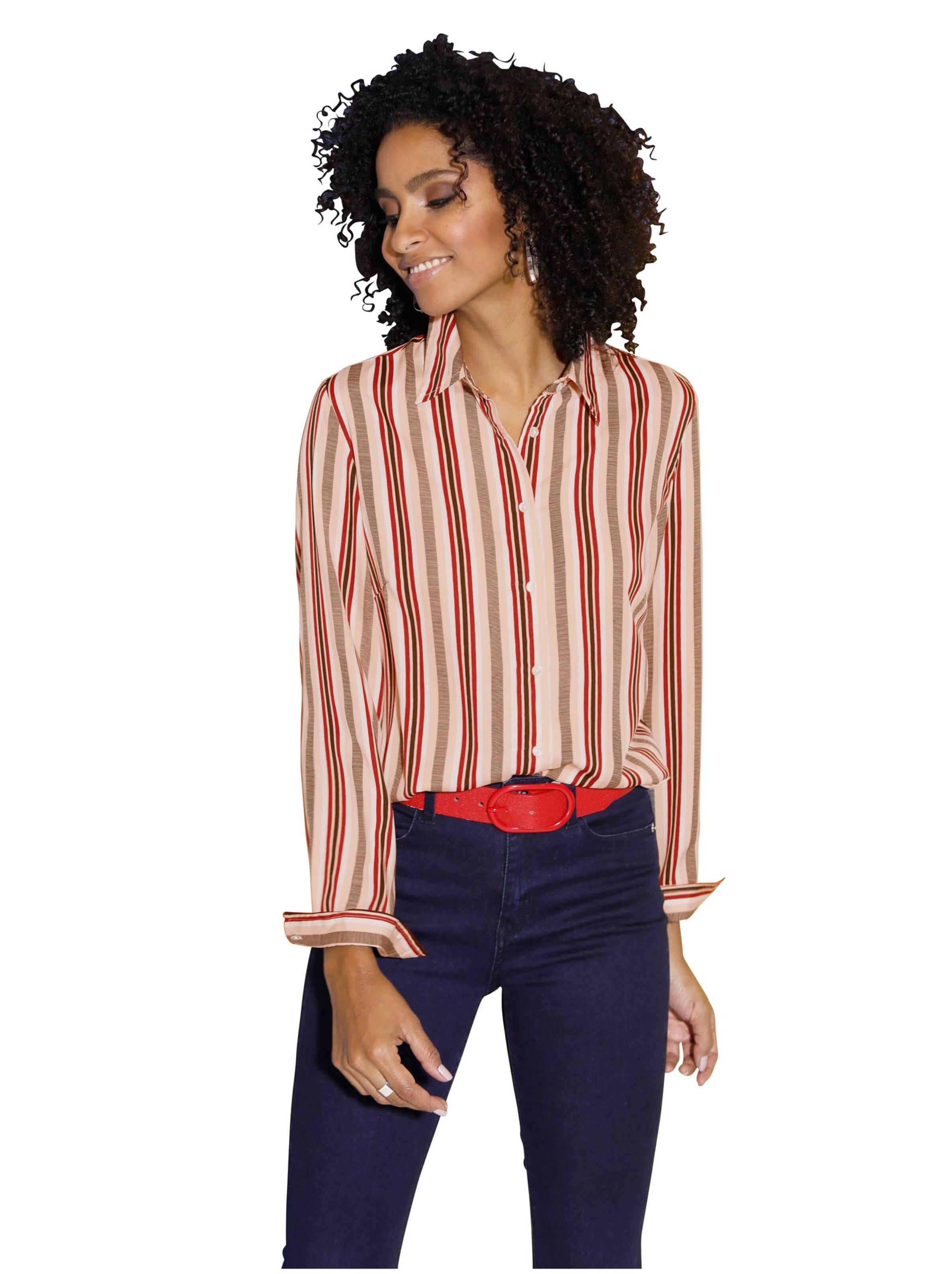 Bluse - rot-gestreift