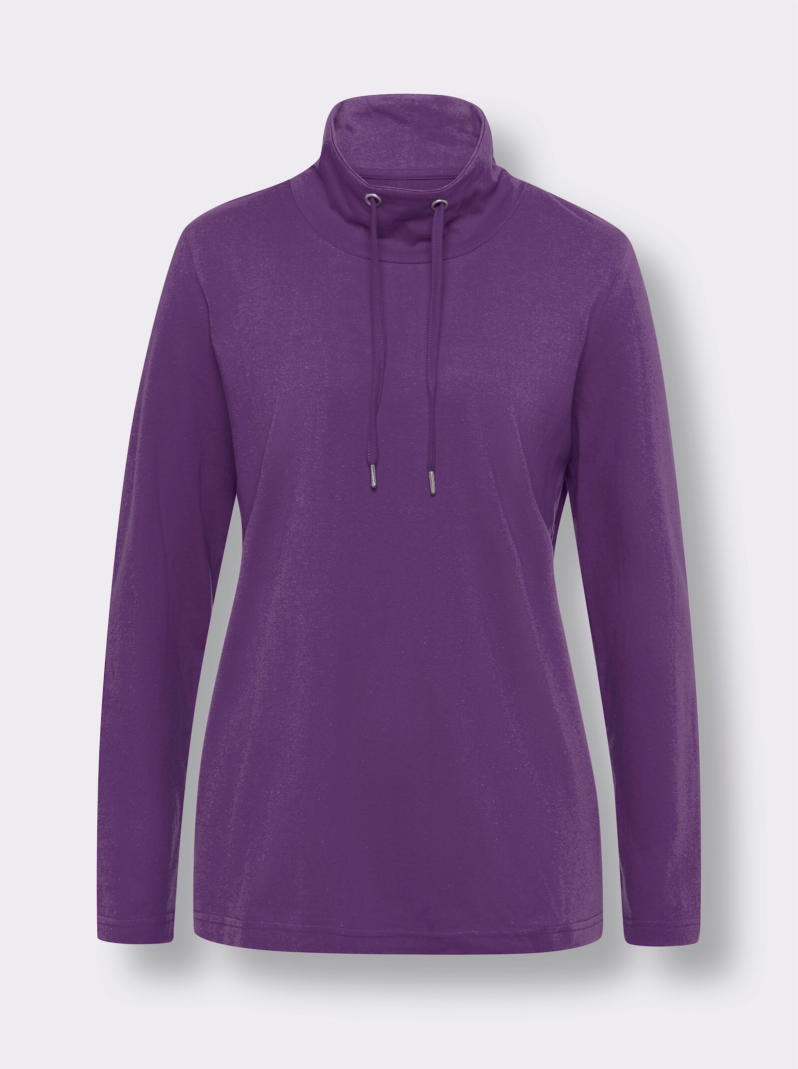 Tričko se stojáčkem z čisté bavlny - lila