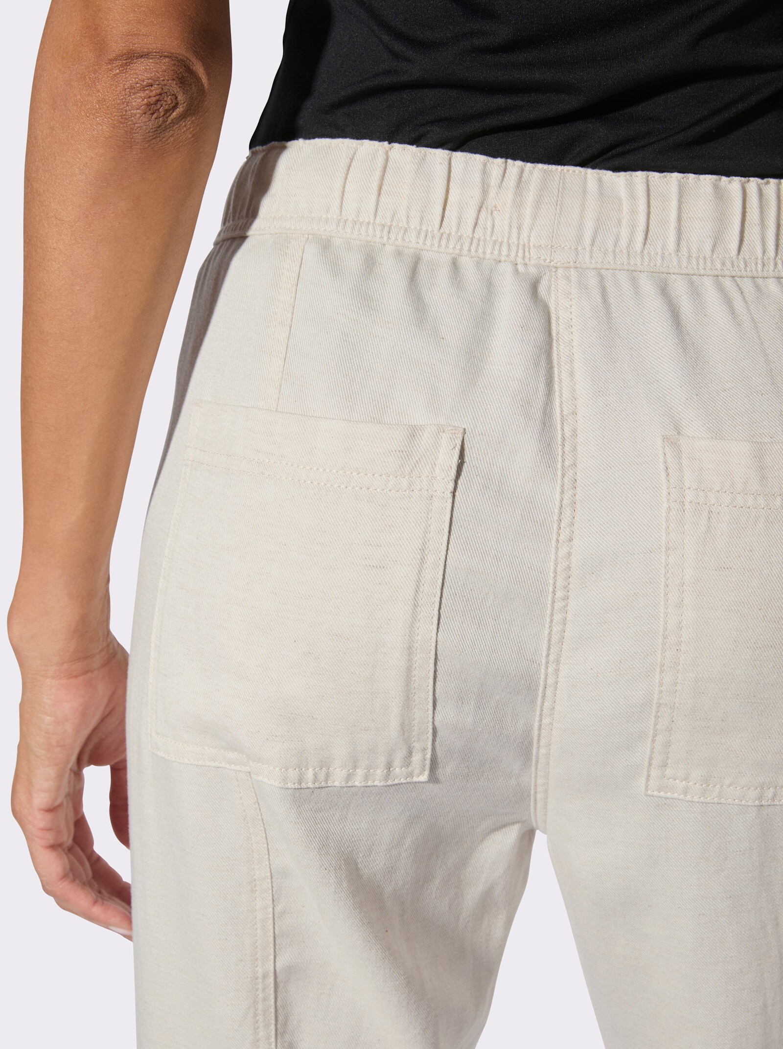 Ascari Edel-Jogpants mit Leinen - beige
