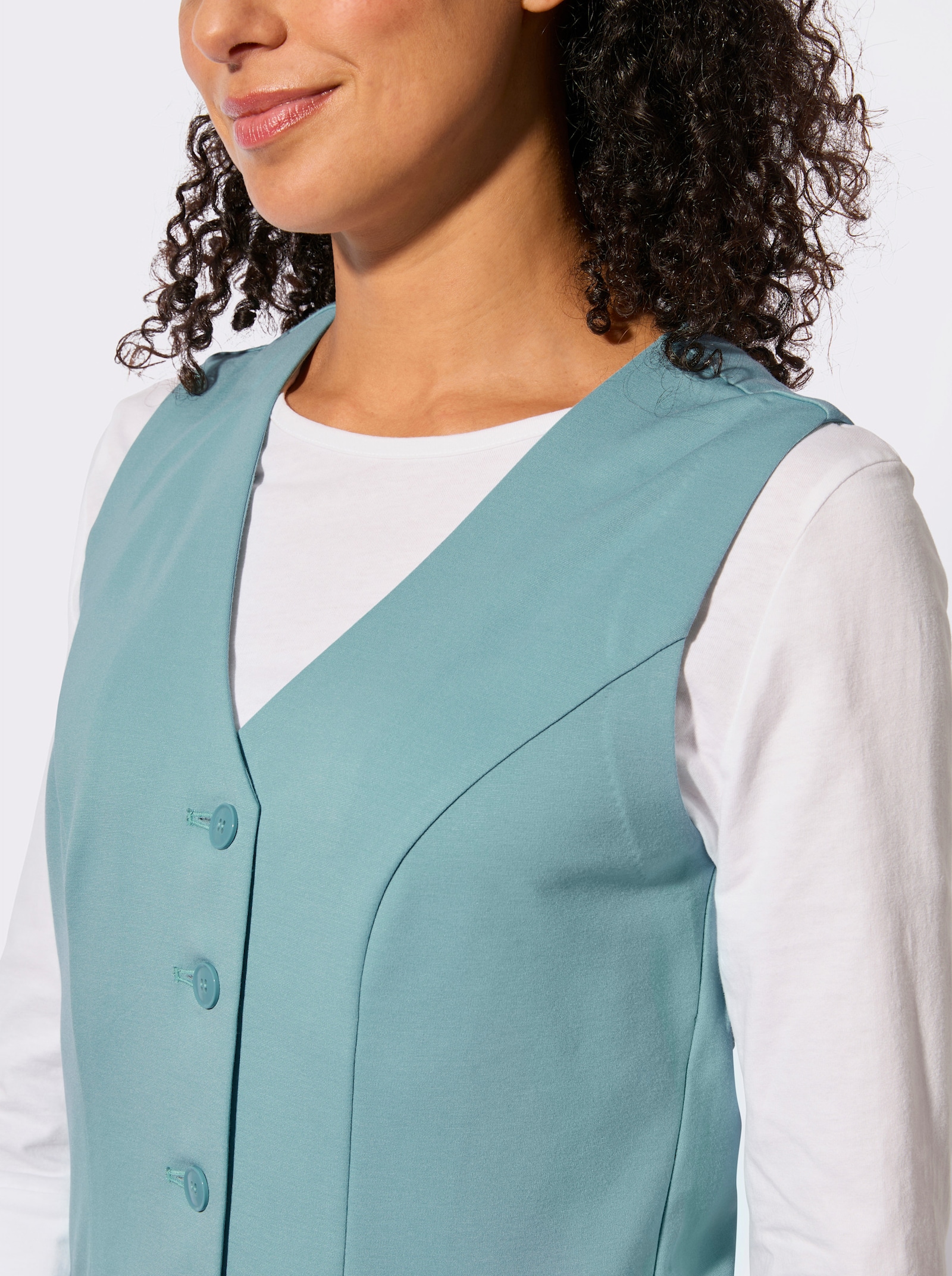 Anzugweste in Interlock-Qualität - ozean