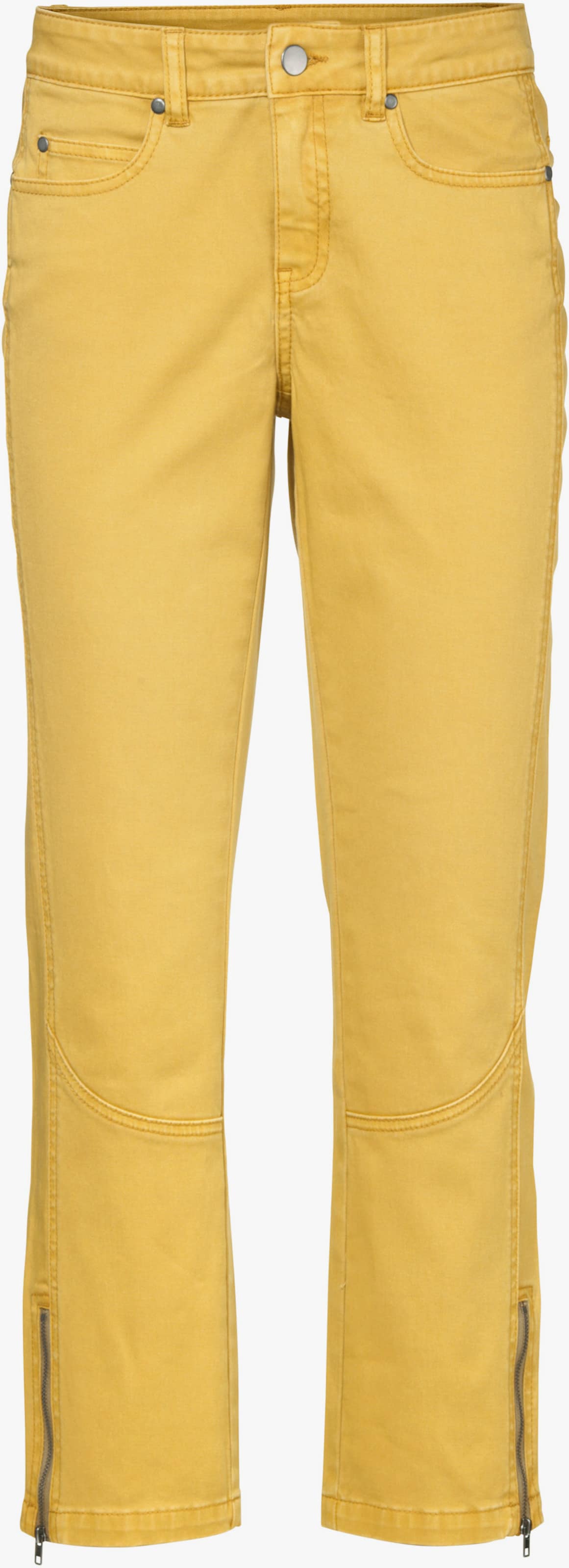 heine Röhrenhose mit Bauchweg-Einsatz vorn - senfgelb