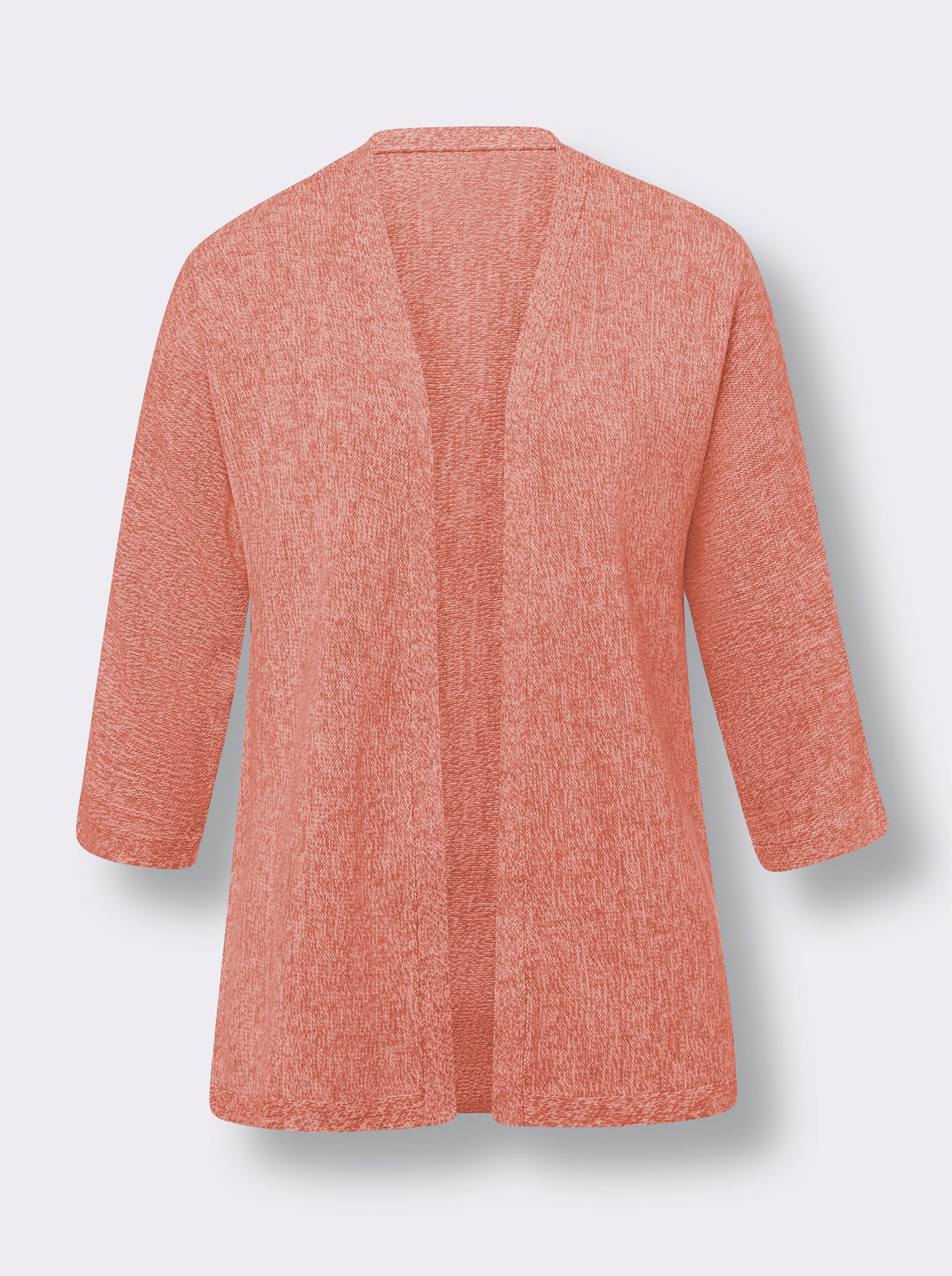 Strickjacke - grapefruit-weiß-meliert