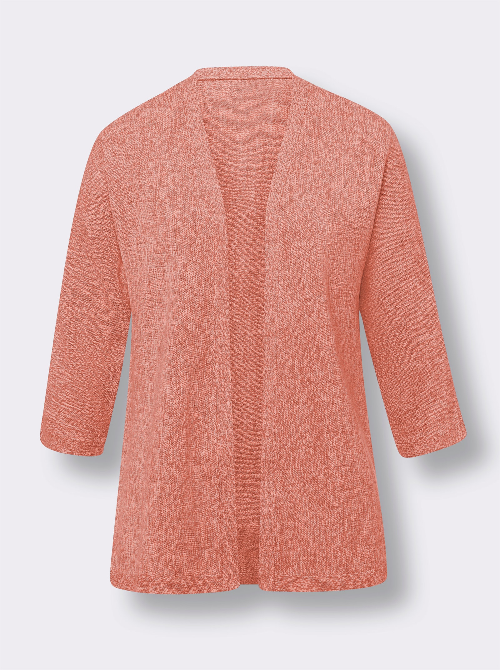 Kofta med fladdermusärmar - grapefrukt-vit-melerad