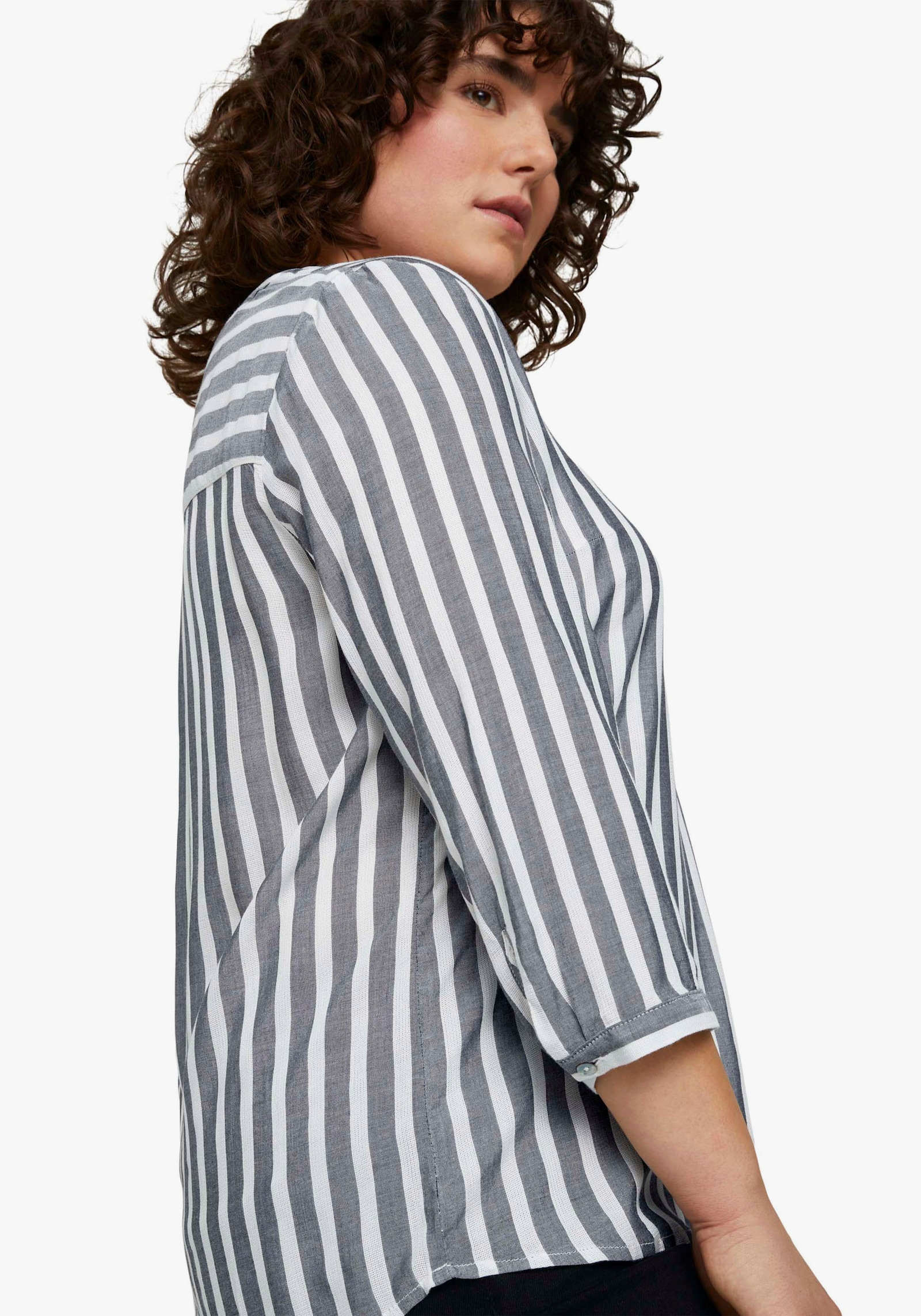 Schlupfbluse - offwhite-navy