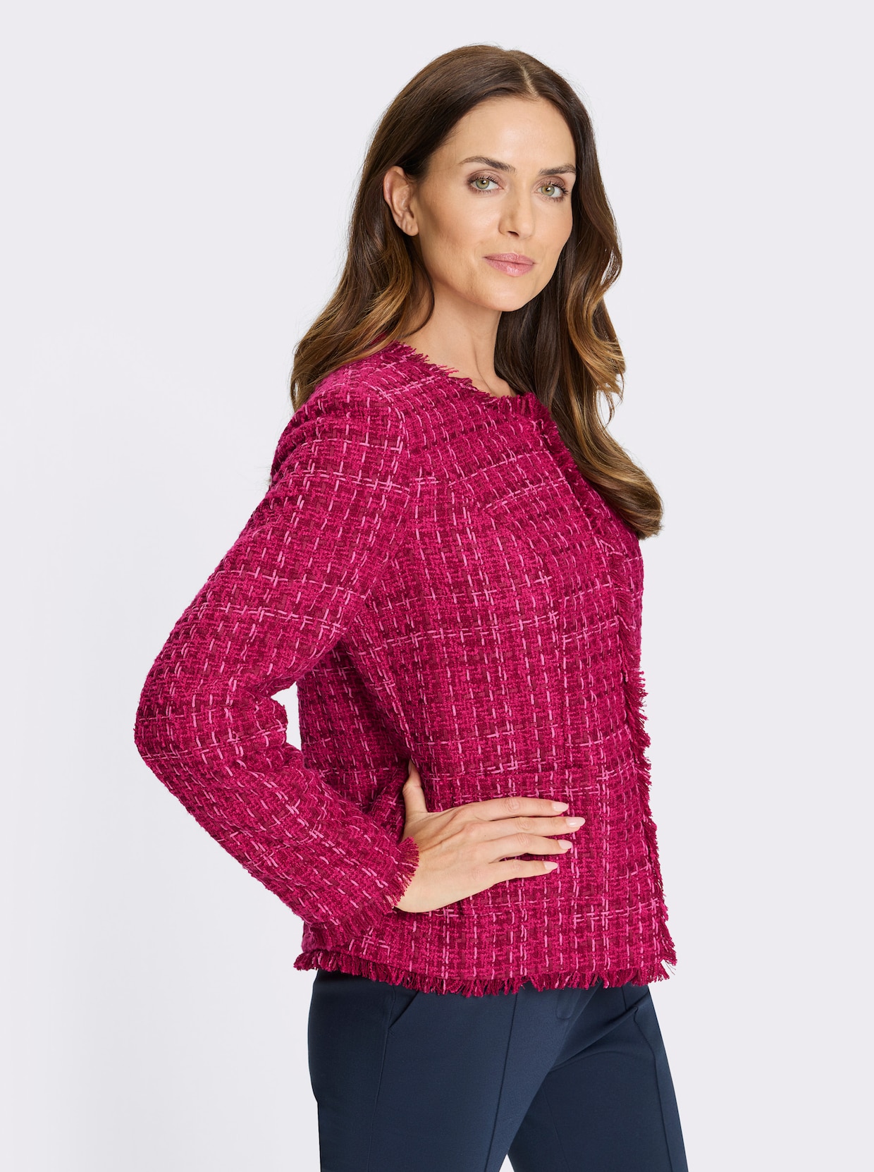 heine Blazer - fuchsia-kirsche-meliert