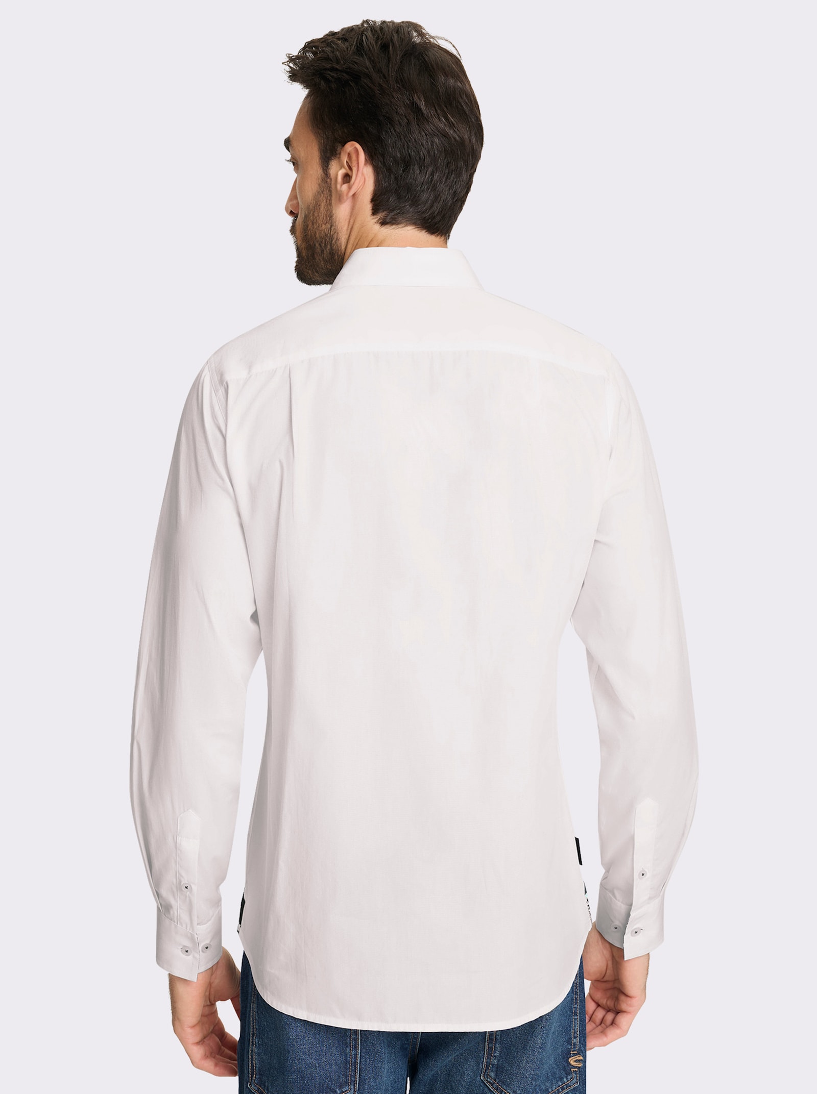 Marco Donati Langarmhemd mit Details im Paisley-Print - weiss