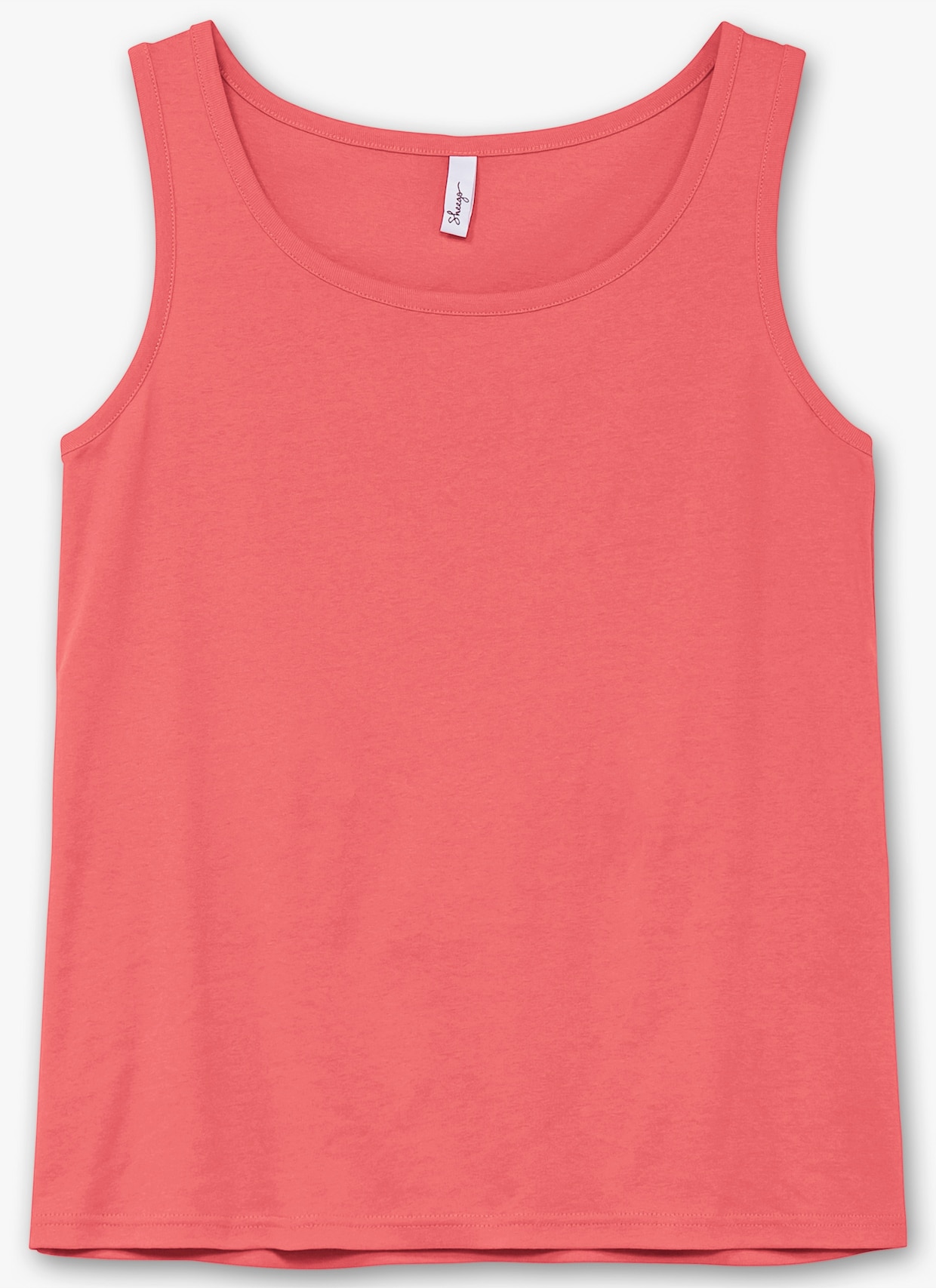 sheego Tanktop in Rippqualität - koralle
