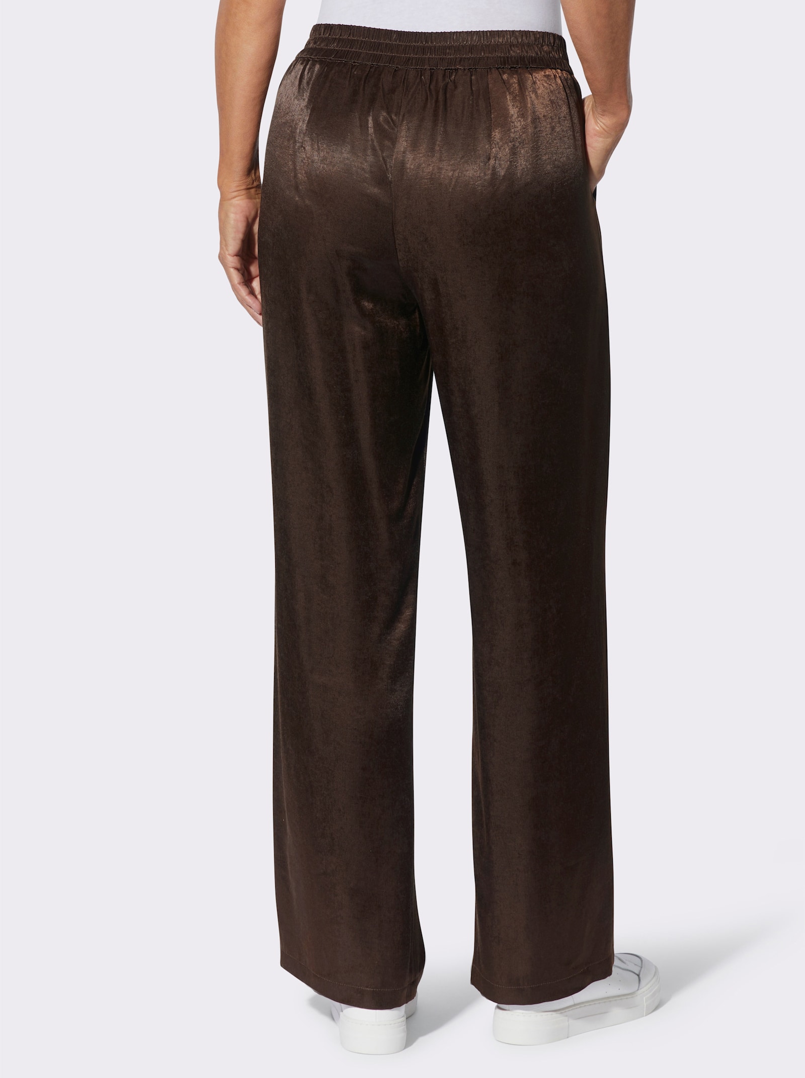 Schlupfhose in Satin-Qualität - schoko