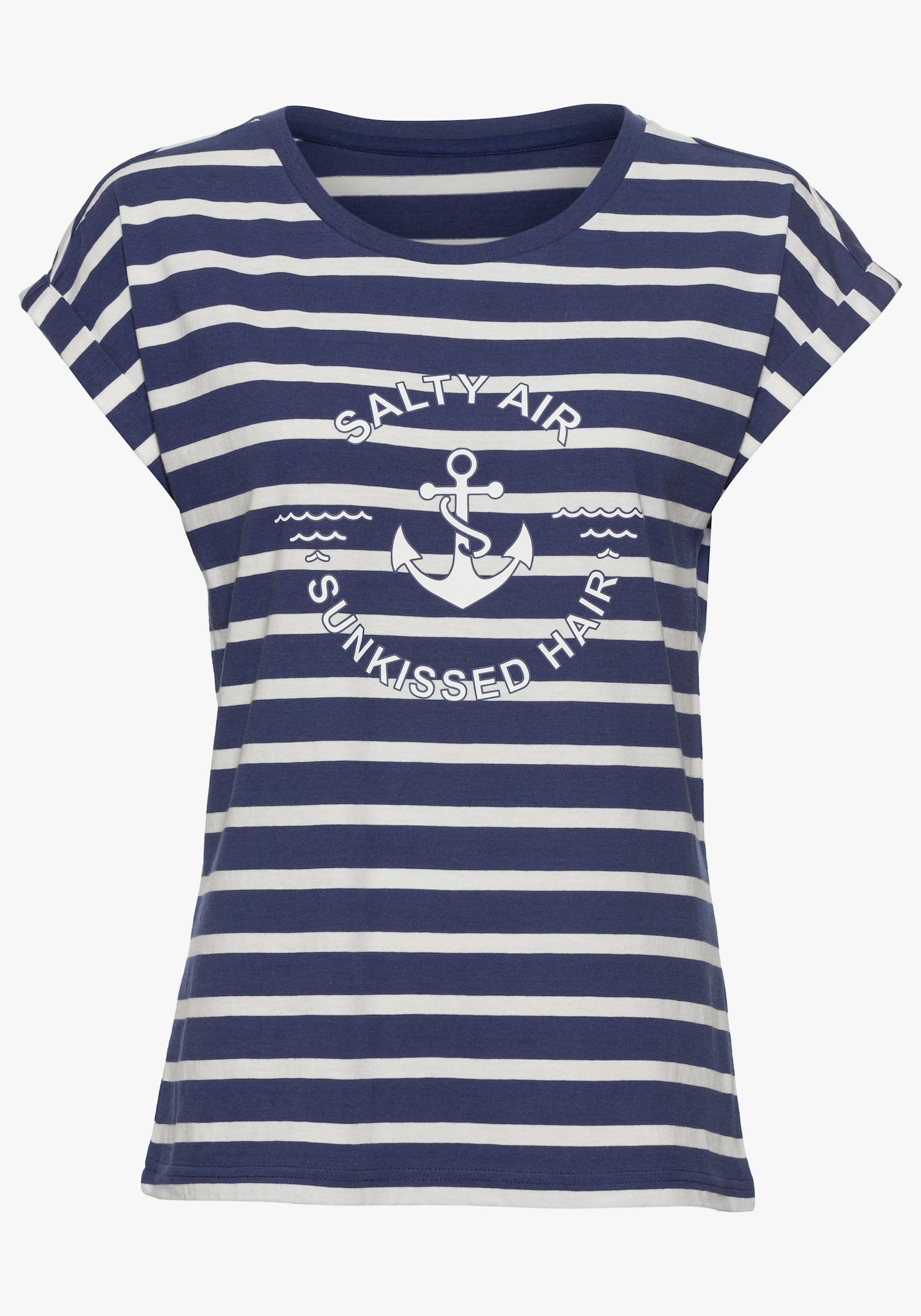 H.I.S T-shirt - donkerblauw