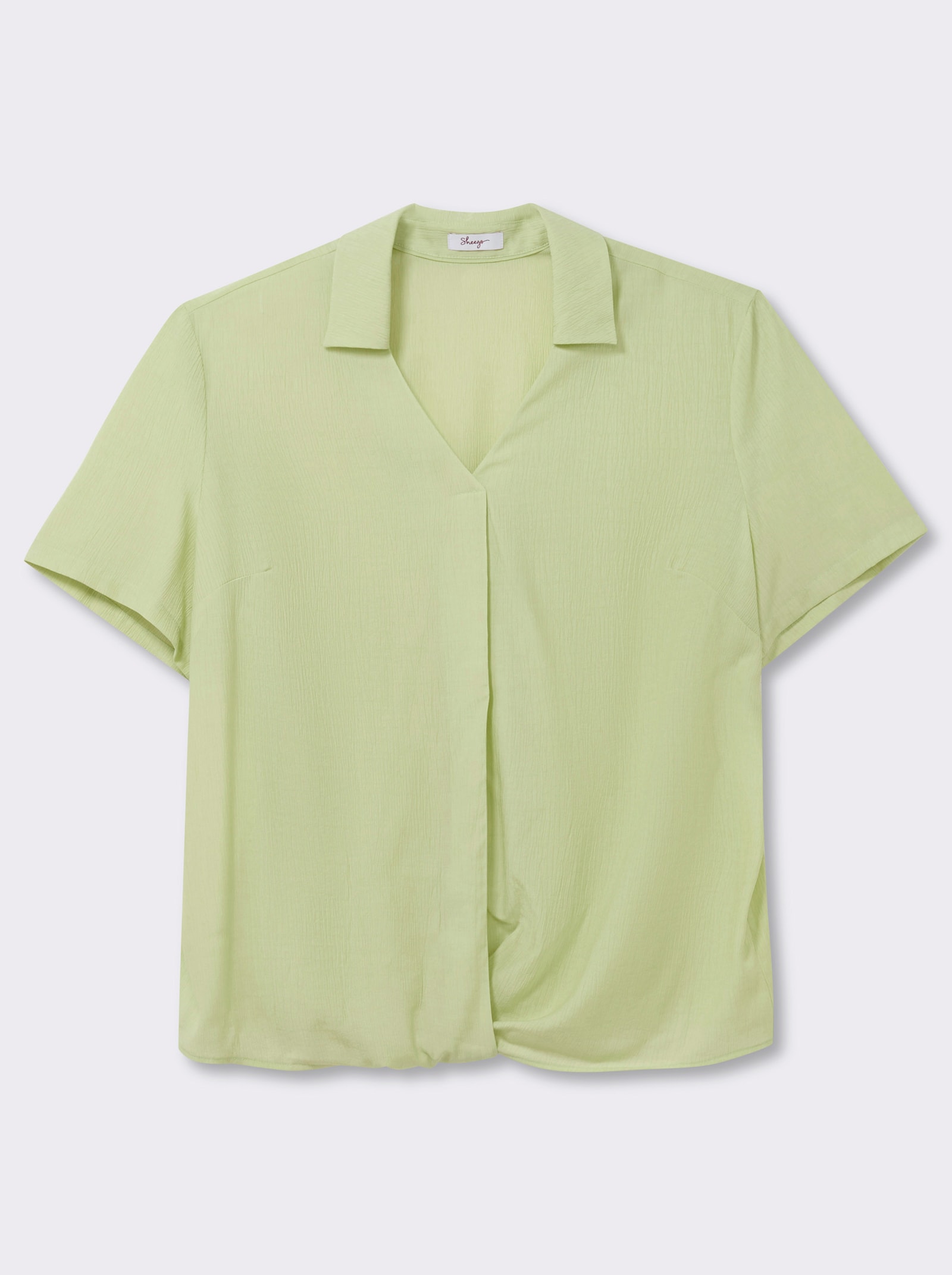 sheego Tunika mit raffiniertem Bund - pistazie