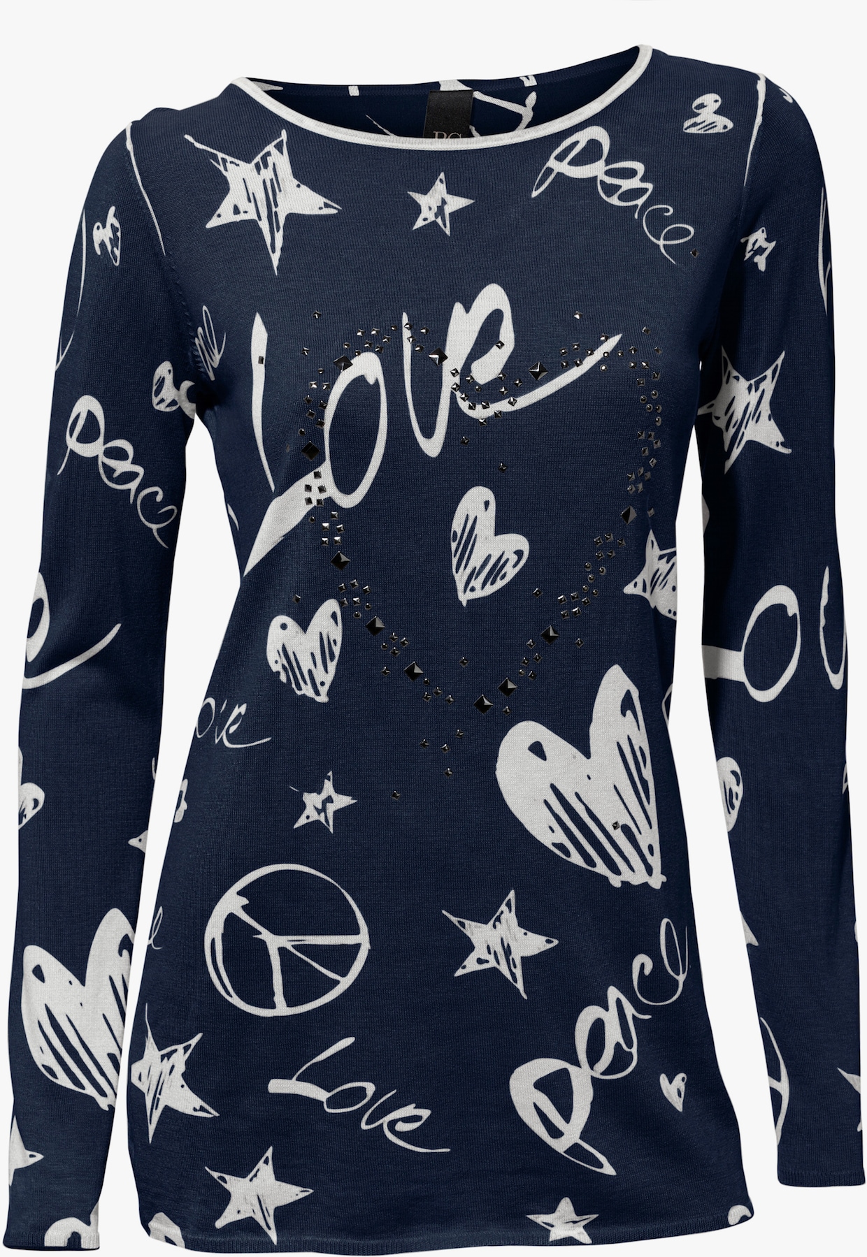 heine Pullover met print - marine