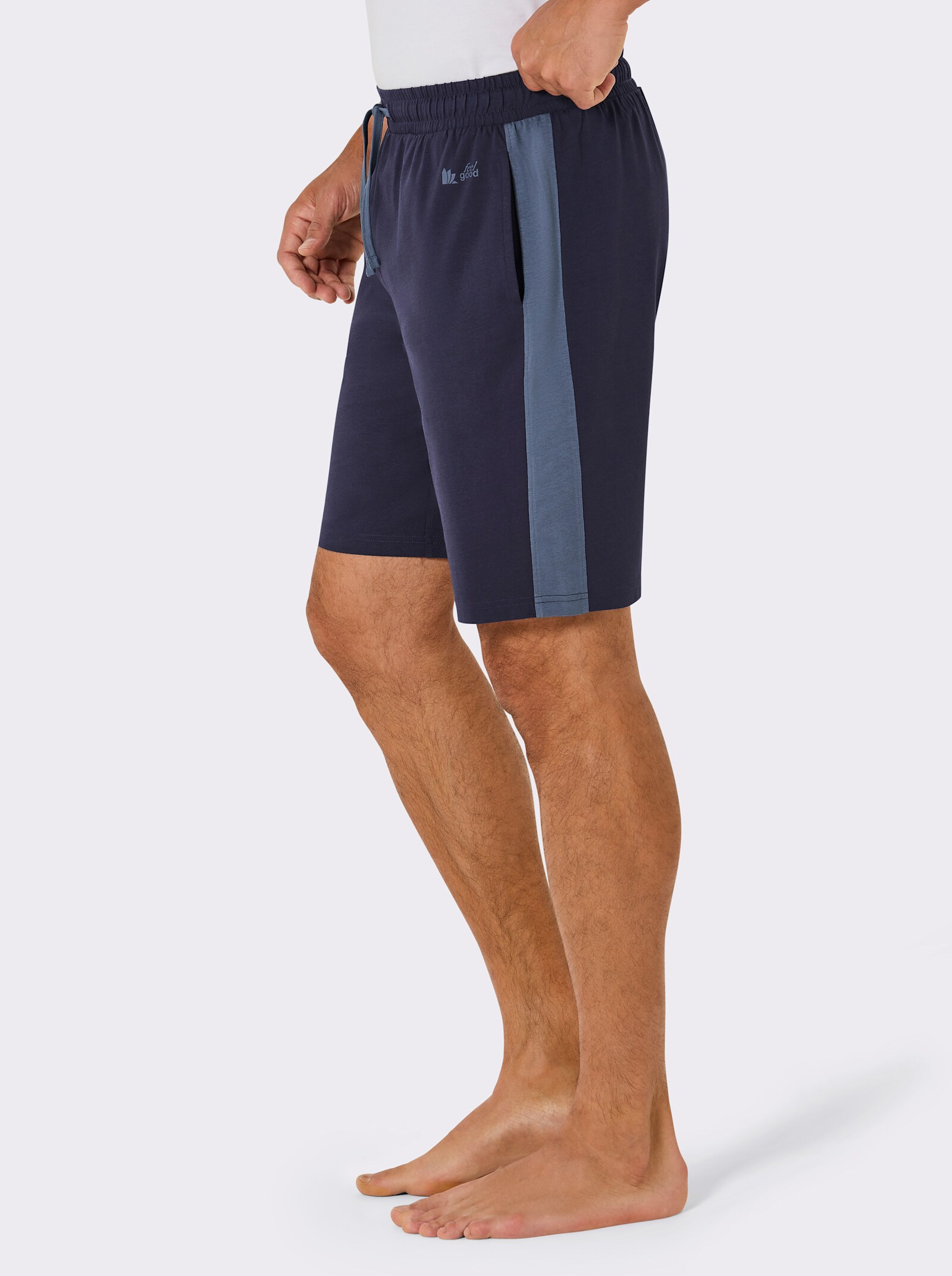 feel good Bermudas - marine-rauchblau + schwarz-anthrazit