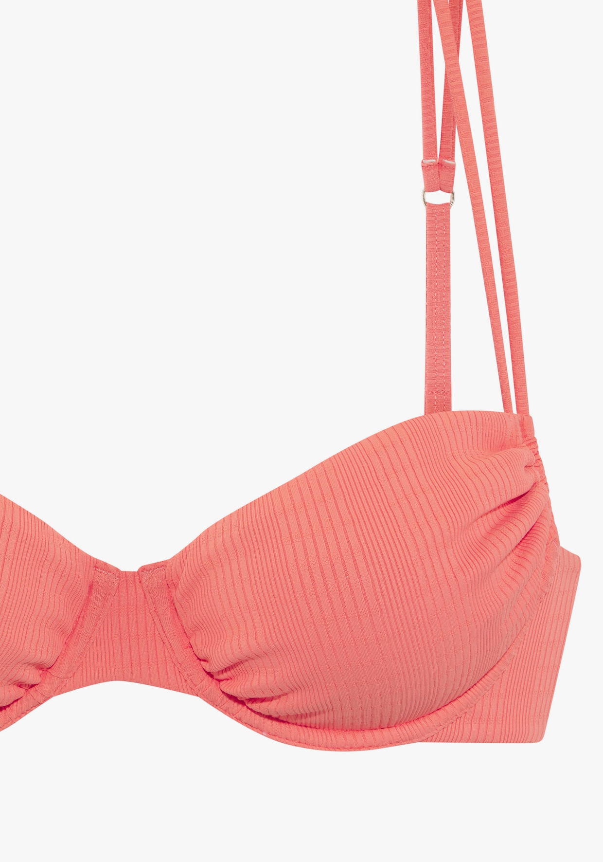 Bandeaubikinitop met beugel - apricot
