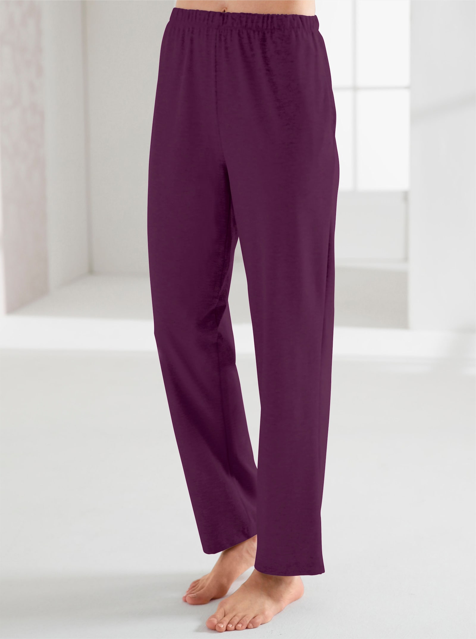 feel good Kalhoty - vínová + námořnická modrá