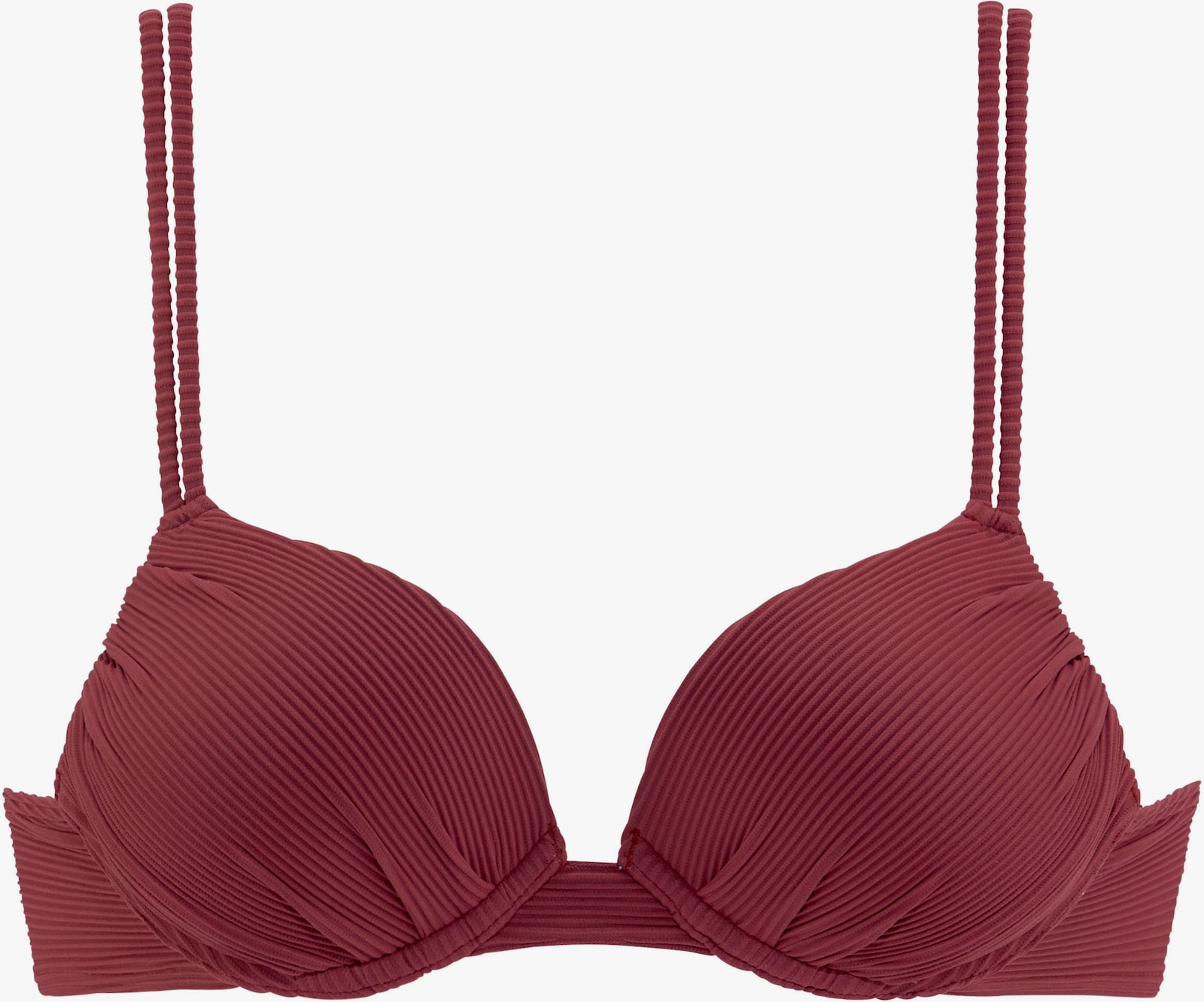 Sunseeker Push-Up-Bikini-Top - rostrot