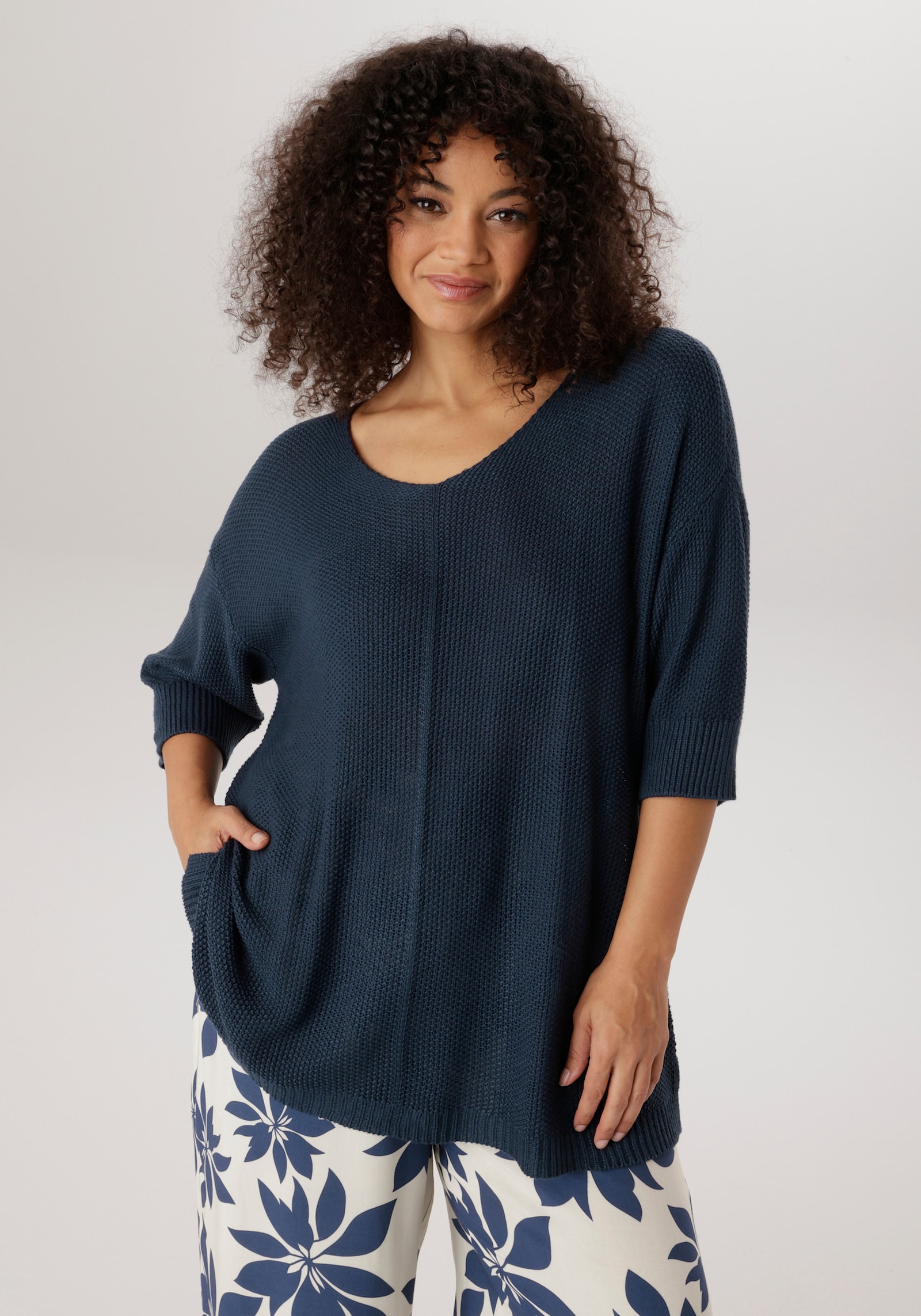Aniston PLUS Strickpullover - marine