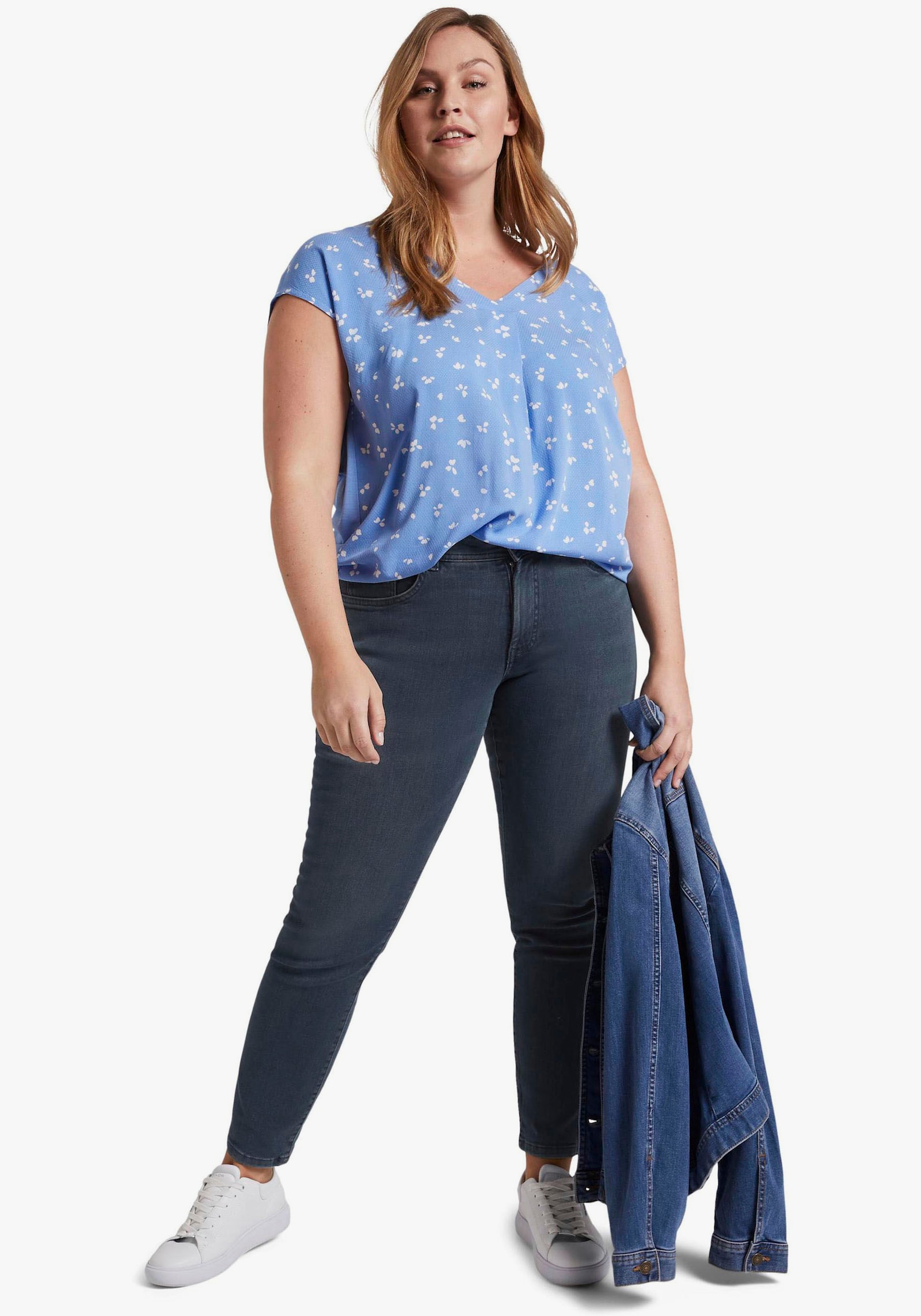 Slim-fit-Jeans - used dark stone blue