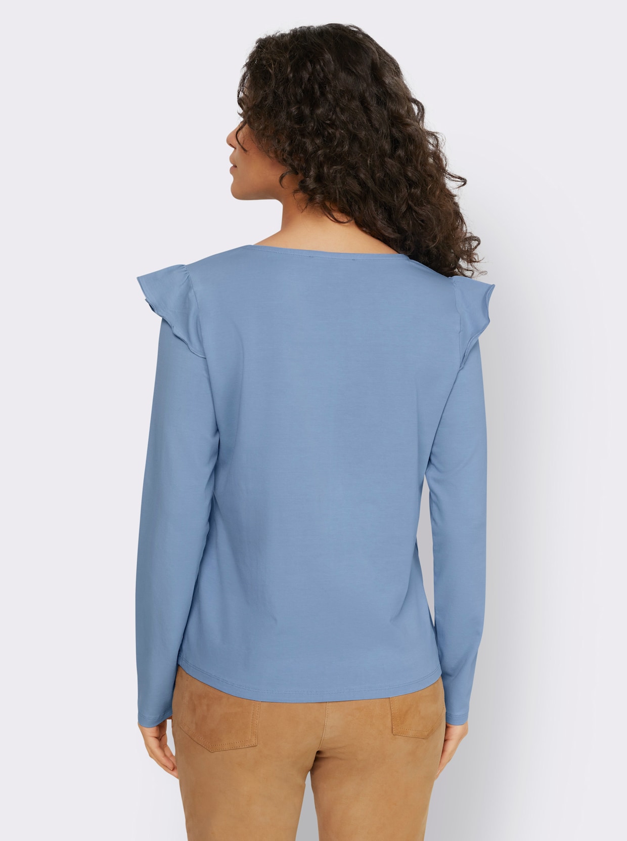 heine Shirt met ronde hals - hemelsblauw