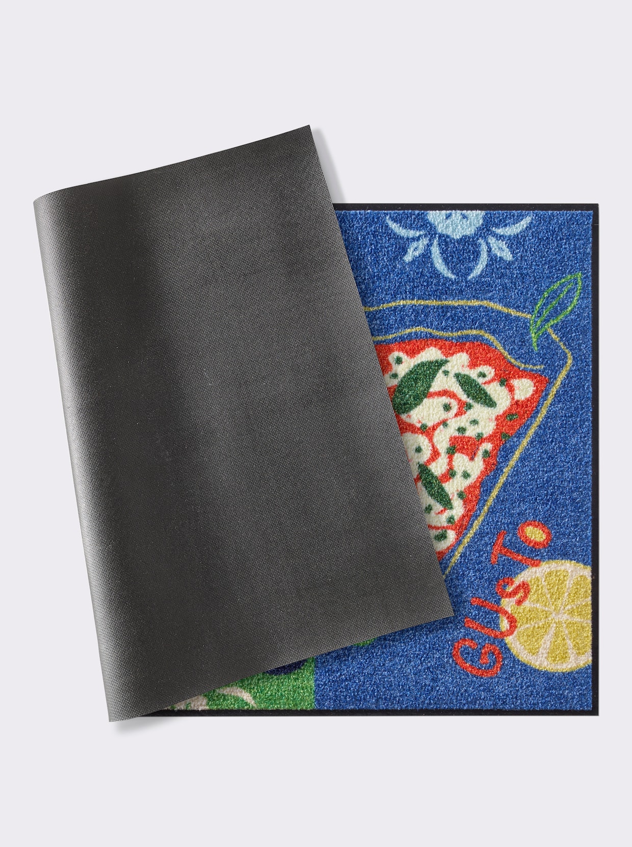 Salonloewe Fußmatte - blau-grün-bedruckt