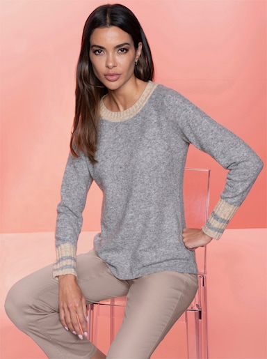 heine Pullover - grau-sesam-meliert