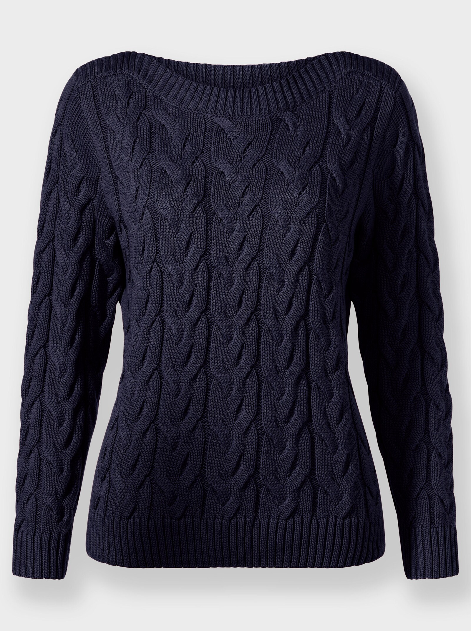 Pullover mit U-Boot-Ausschnitt - marine