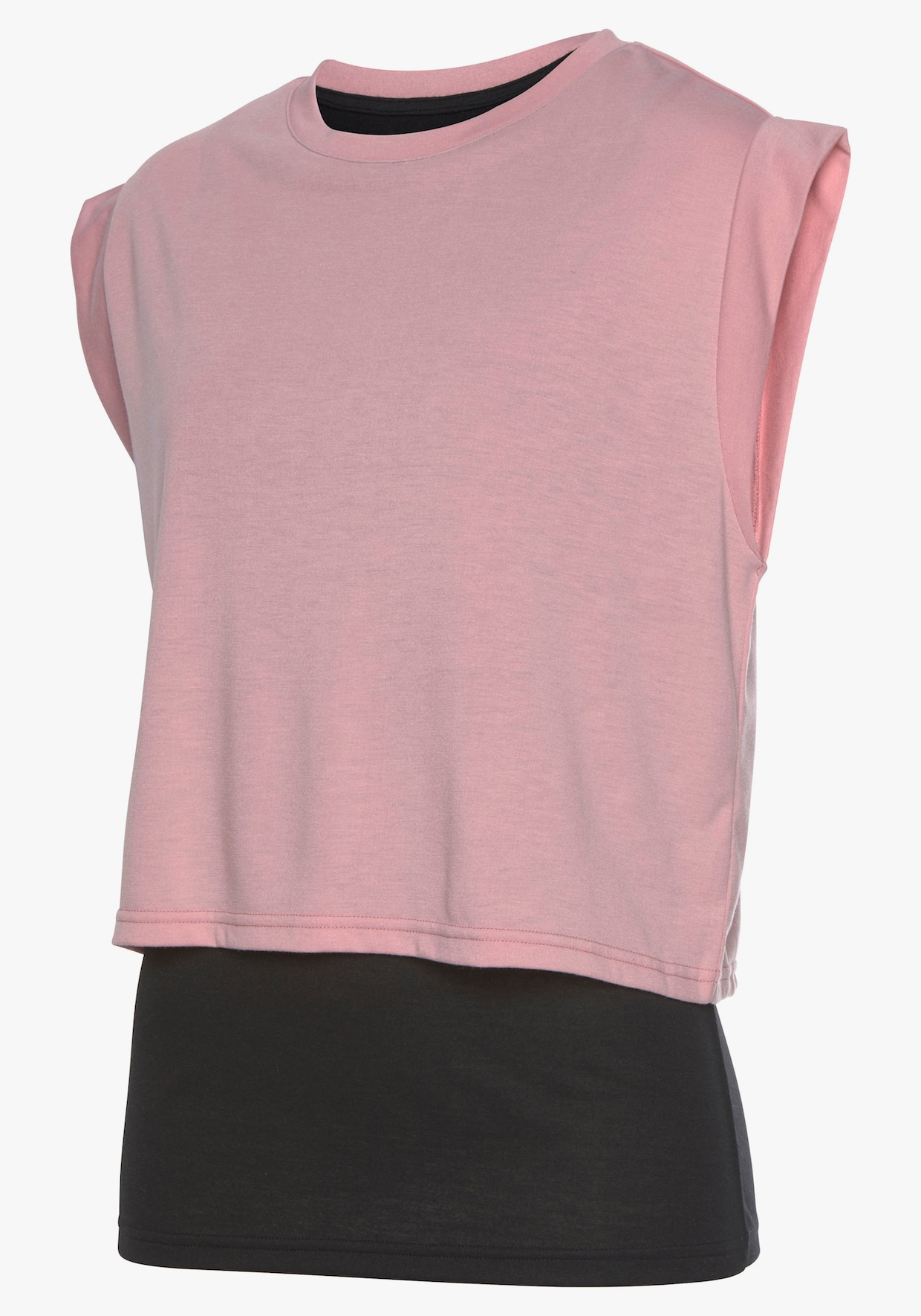 LASCANA ACTIVE 2-in-1-shirt - roze/zwart
