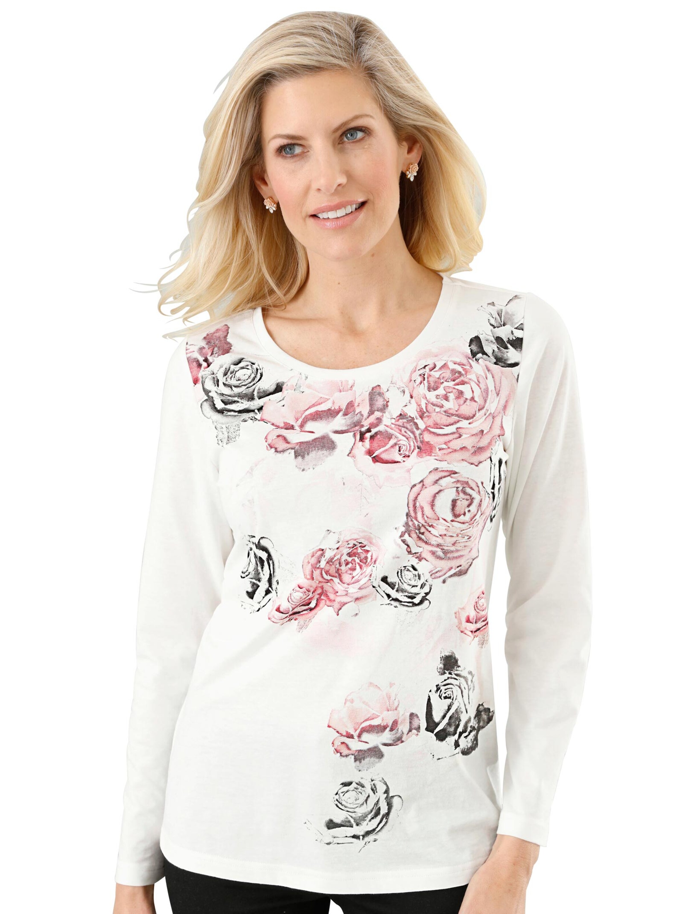 Shirt - wollweiß-bedruckt