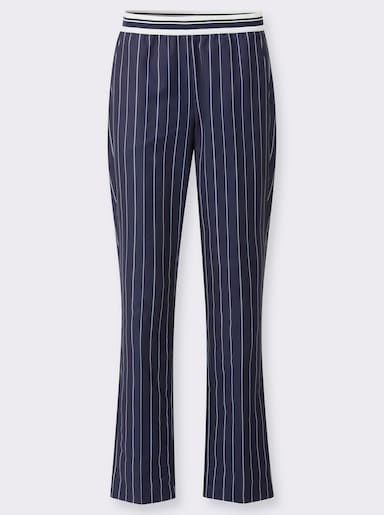Navliekacie nohavice, prúžky - Pruhovanie: námornícka modrá – biela