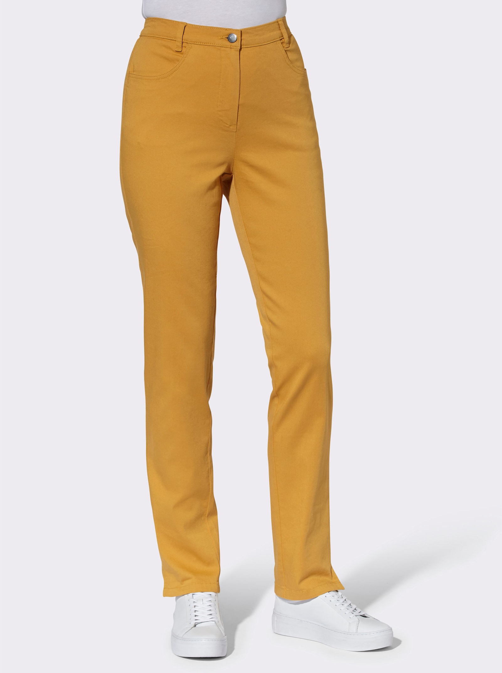 Jeans met stretch - oker