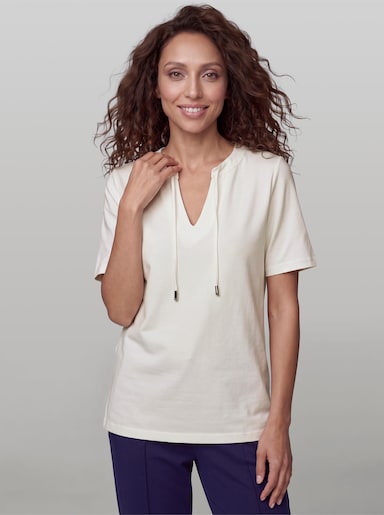 heine Shirt mit Bindeband - ecru